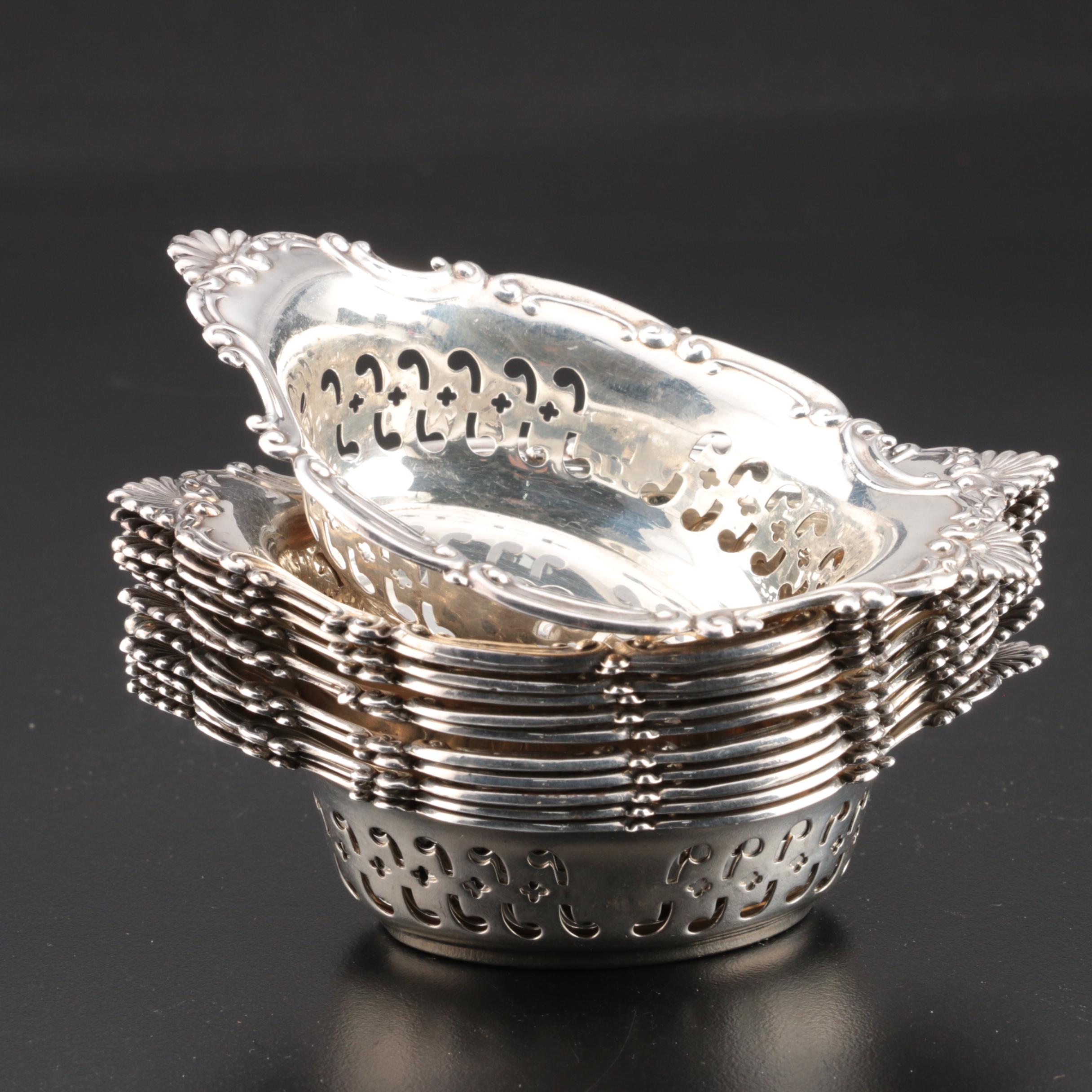 Gorham "Cromwell" Sterling Silver Individual Nut Bowls, Early/Mid 20th