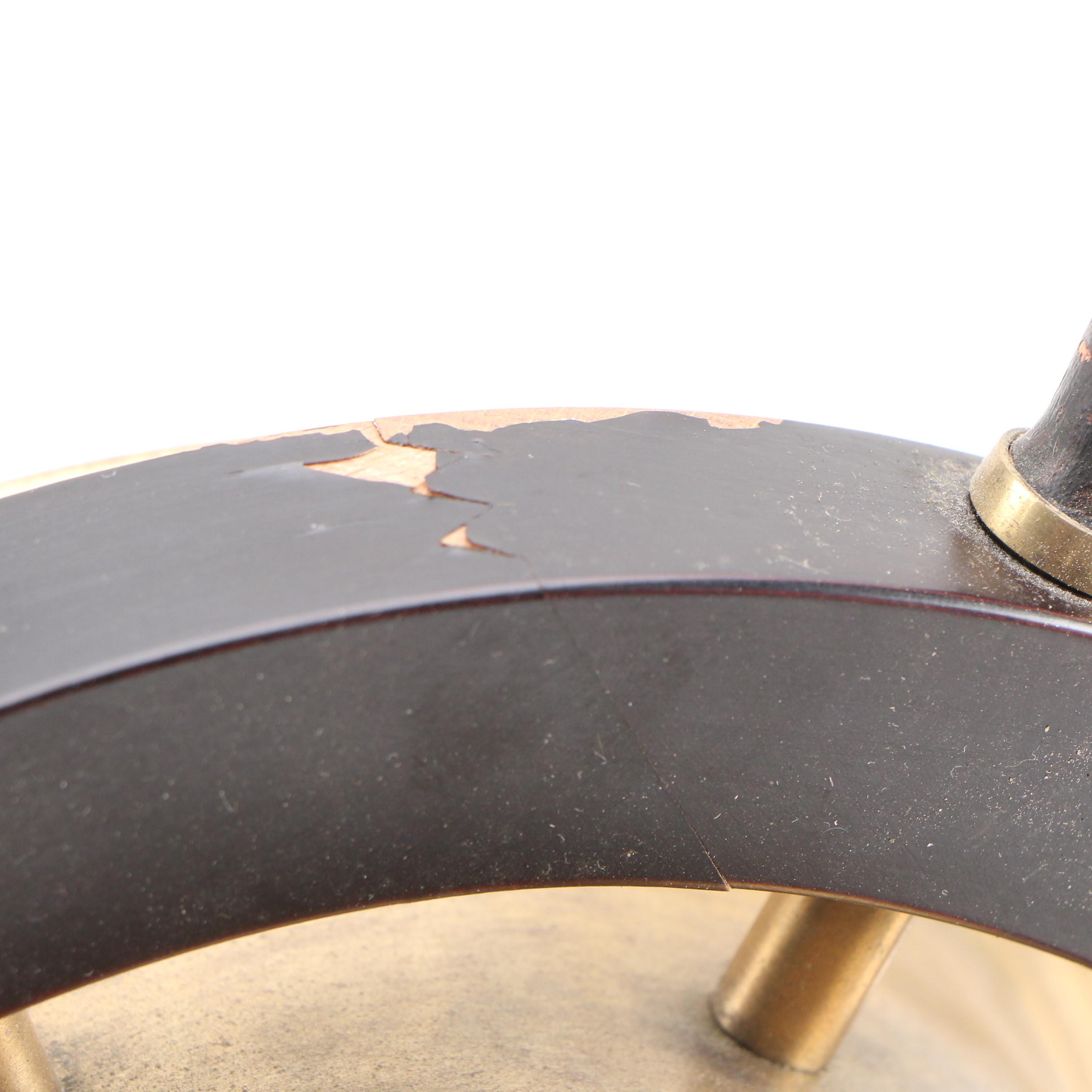 Schatz Royal Mariner Brass 8 Bell Ships Wheel Clock, Mid 20th Century EBTH