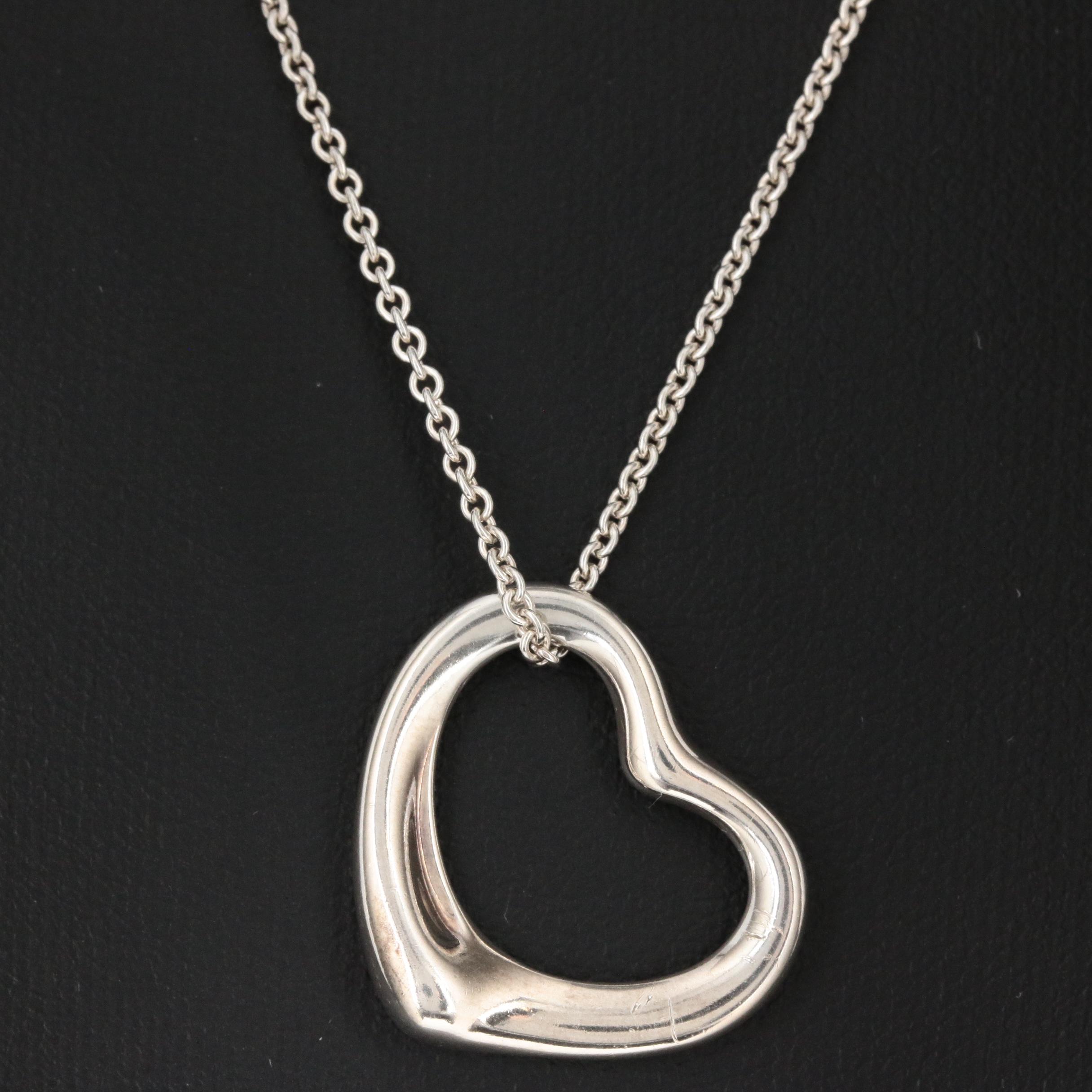 Elsa Peretti for Tiffany & Co. "Open Heart" Sterling