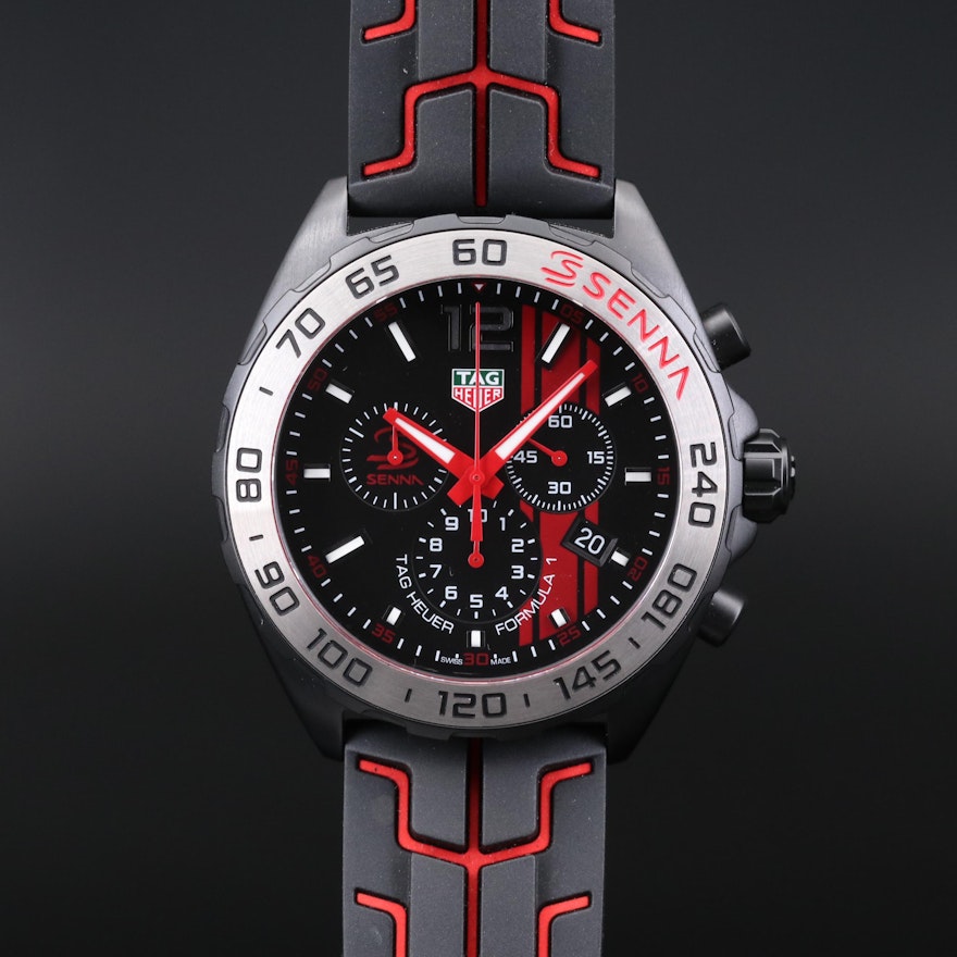 TAG Heuer Formula 1 Ayrton Senna Edition Stainless Steel Chronograph Wristwatch | EBTH
