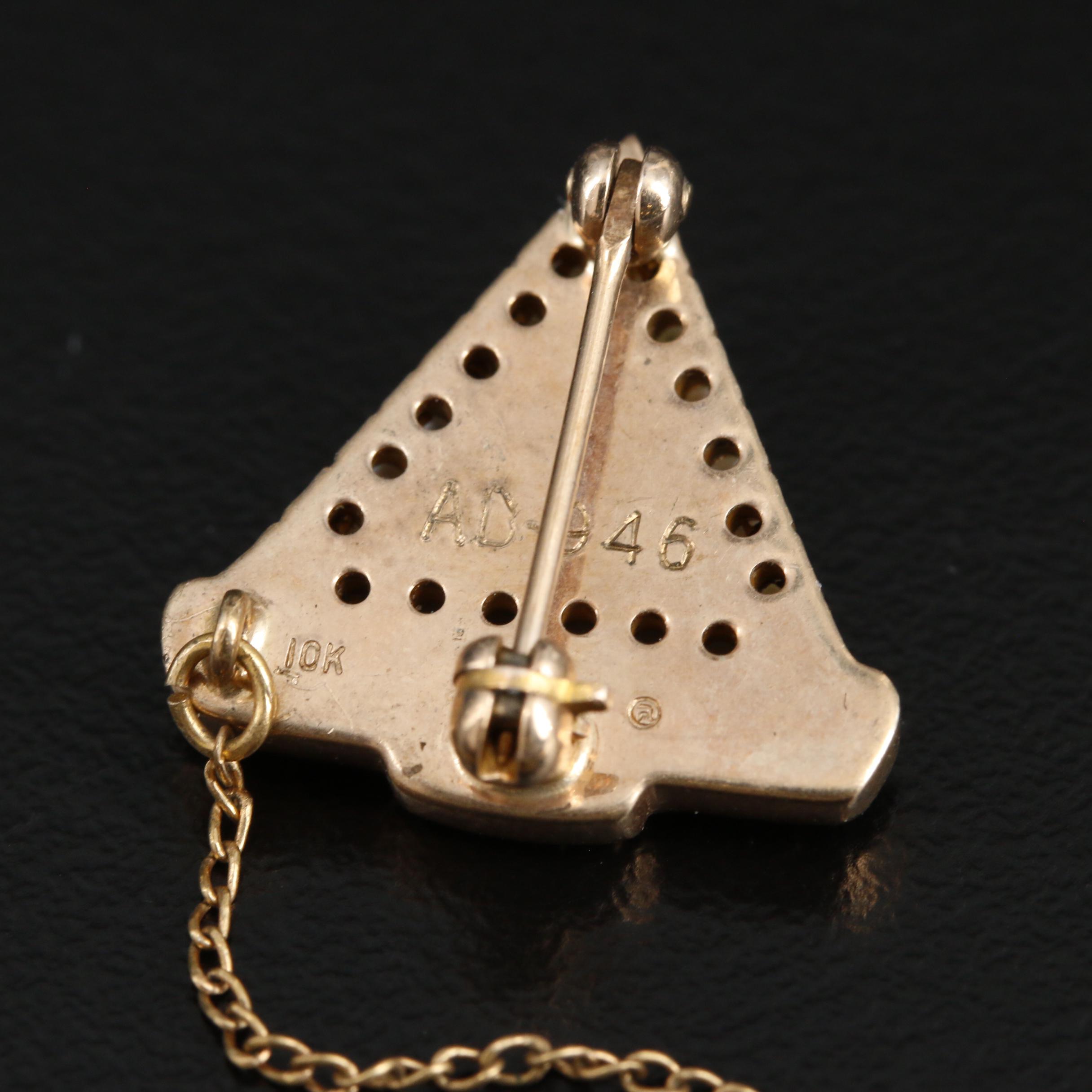 Vintage Phi Delta Epsilon International Medical Fraternity 10K Yellow