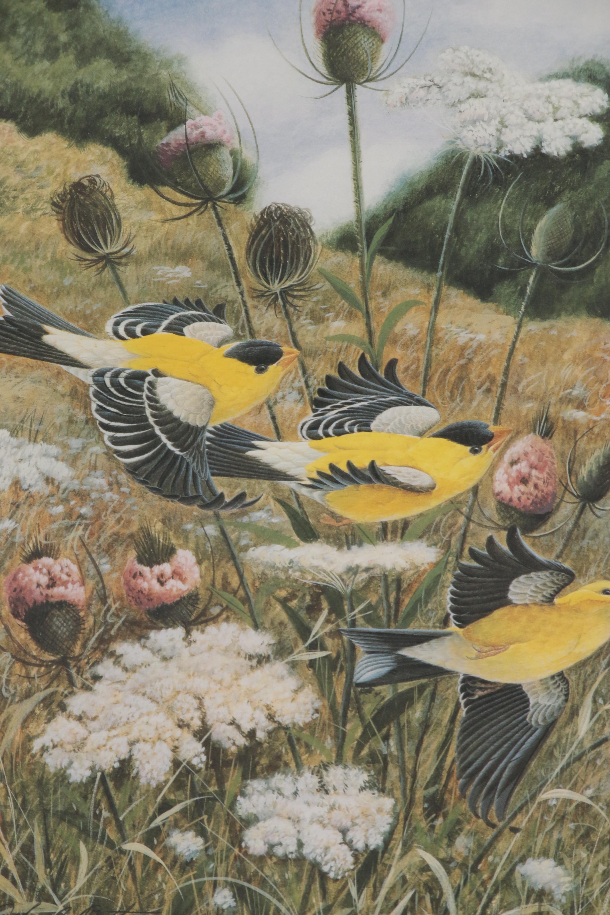 John Ruthven Offset Lithograph "Goldfinch" EBTH