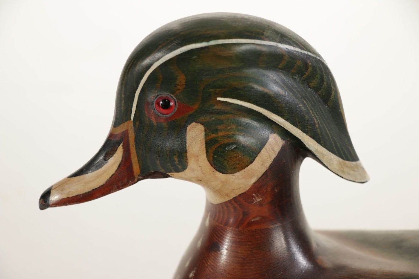 Ducks Unlimited Carved Wooden Duck Decoy by Tom Taber, 1980s | EBTH
