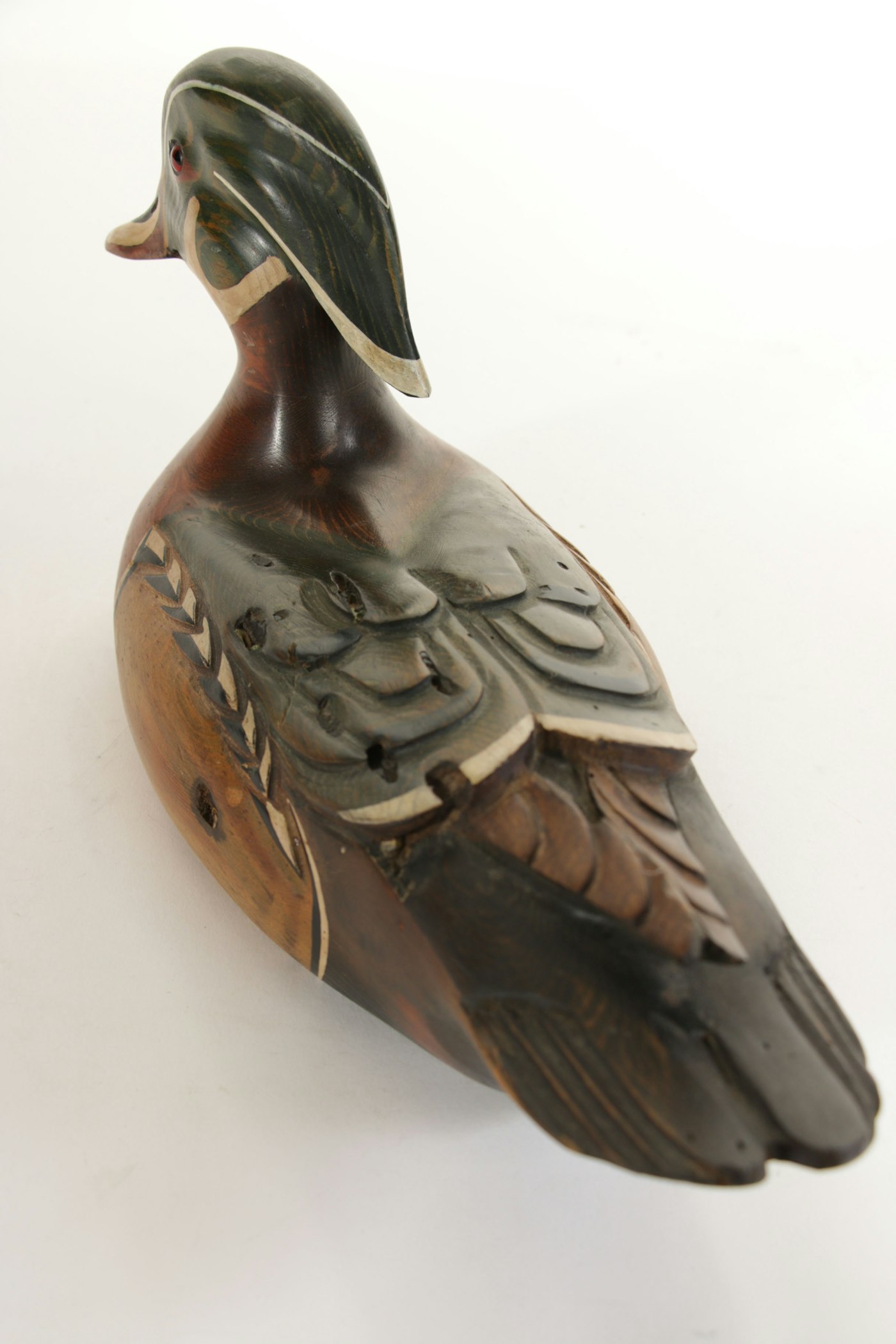 Ducks Unlimited Carved Wooden Duck Decoy by Tom Taber, 1980s | EBTH
