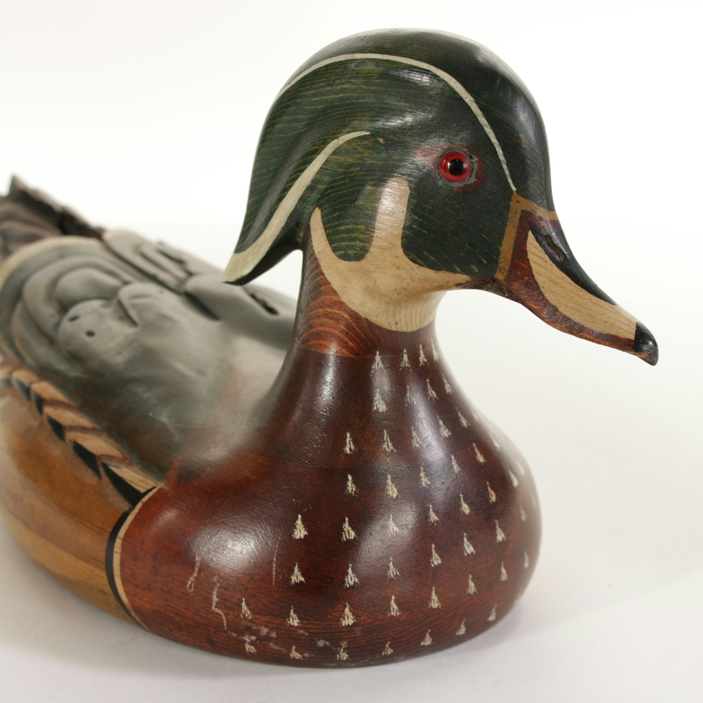 Ducks Unlimited Carved Wooden Duck Decoy by Tom Taber, 1980s | EBTH