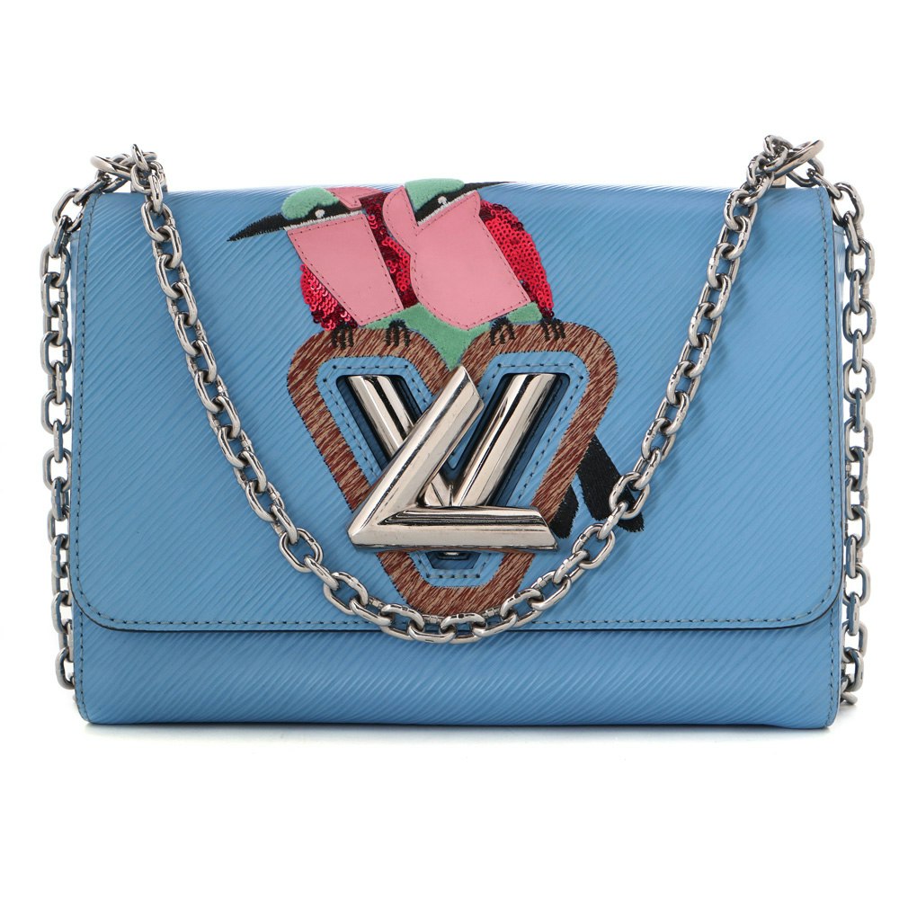 Louis Vuitton Light Blue Embellished Epi Leather MM Twist Handbag | EBTH