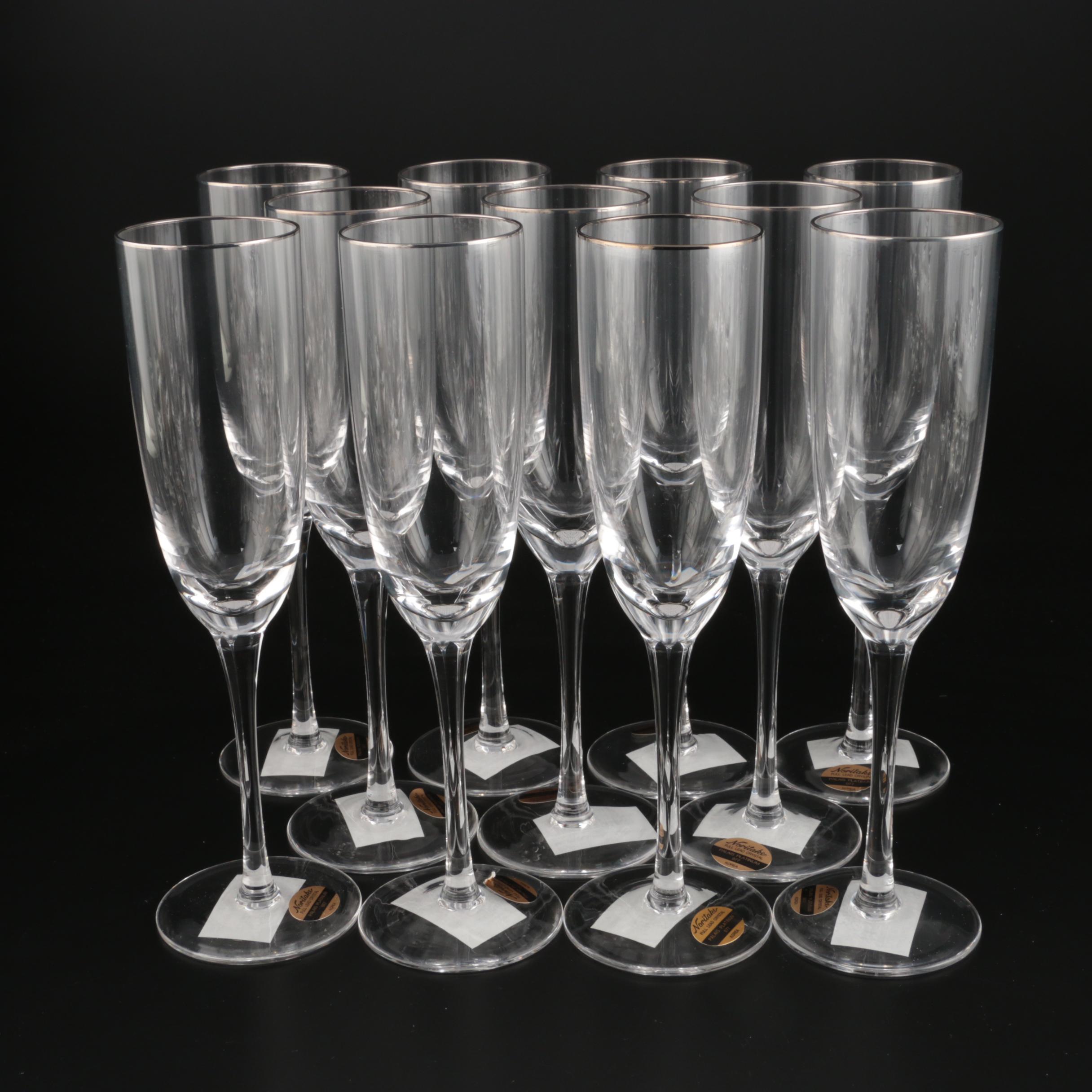 Noritake "Palais Platinum" Crystal Stemware EBTH