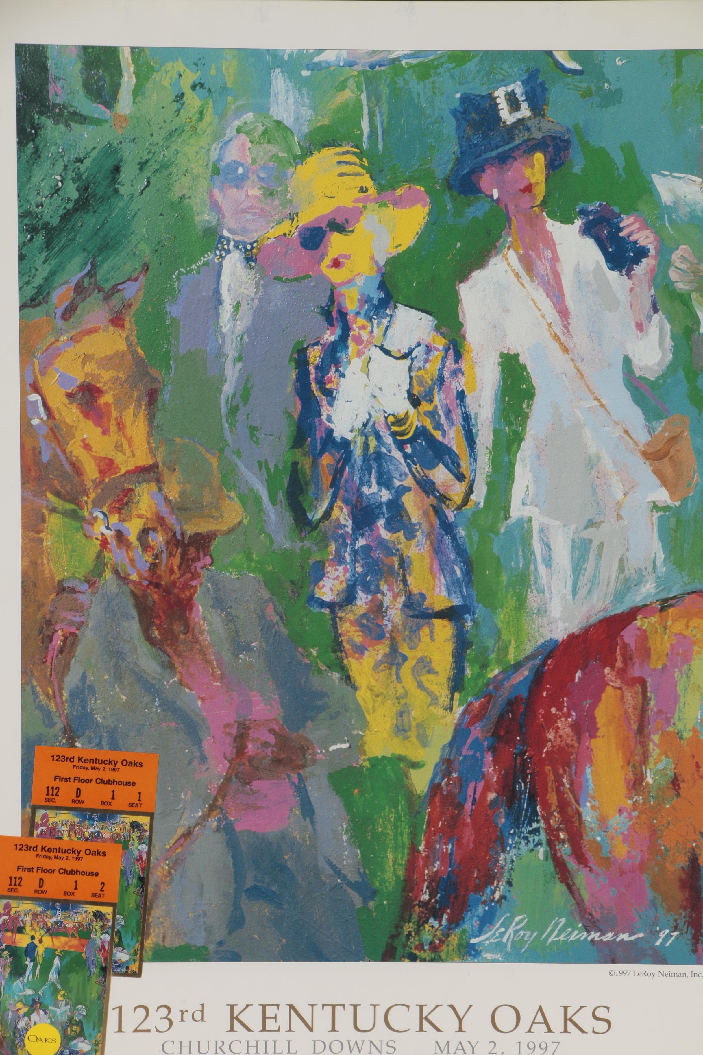 After LeRoy Neiman Offset Lithograph of the 123rd Kentucky Oaks EBTH