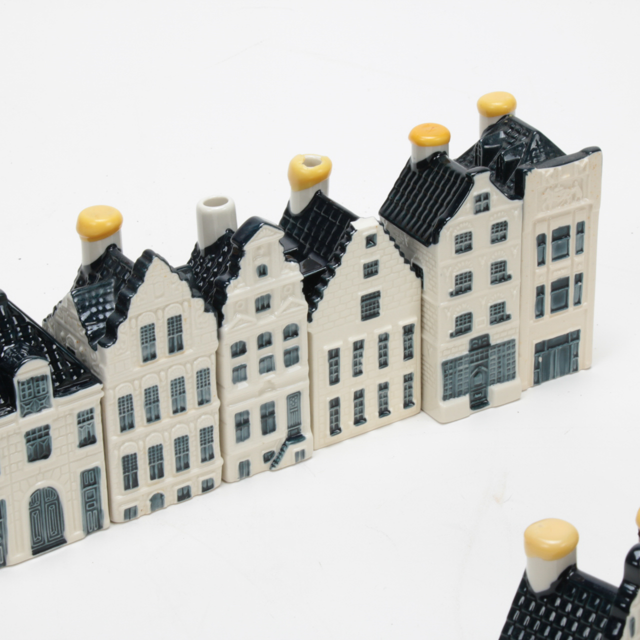 KLM Airlines Delft Miniature Dutch House Bols Liqueur Bottles, Vintage