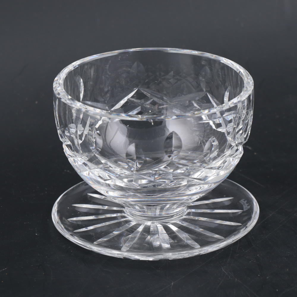 Waterford Crystal "Lismore" Footed Dessert Bowls, Mid to Late 20th