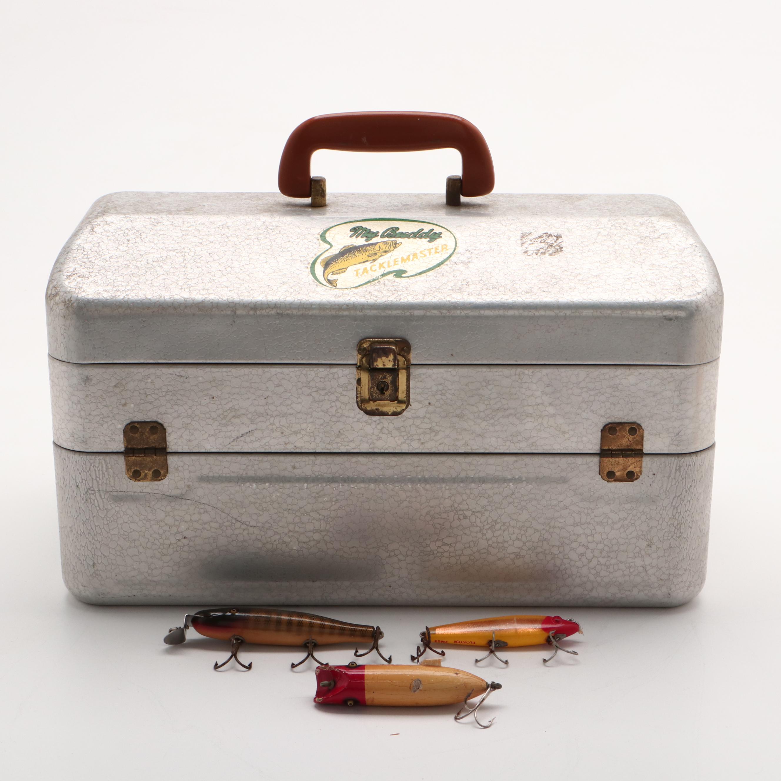 My Buddy Fishing Tackle Storage Box with Assorted Lures, Mid20th