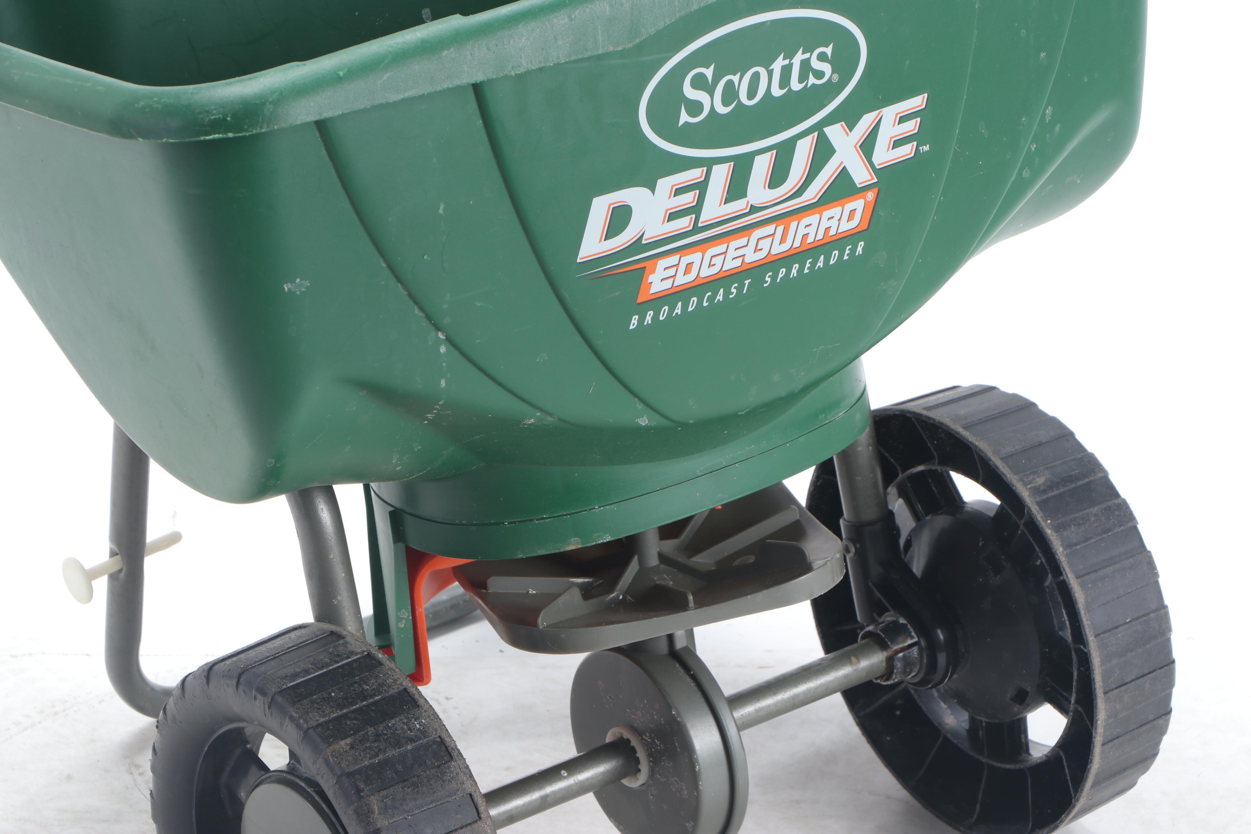Scotts Deluxe EdgeGuard Broadcast Fertilizer and Seed Spreader EBTH