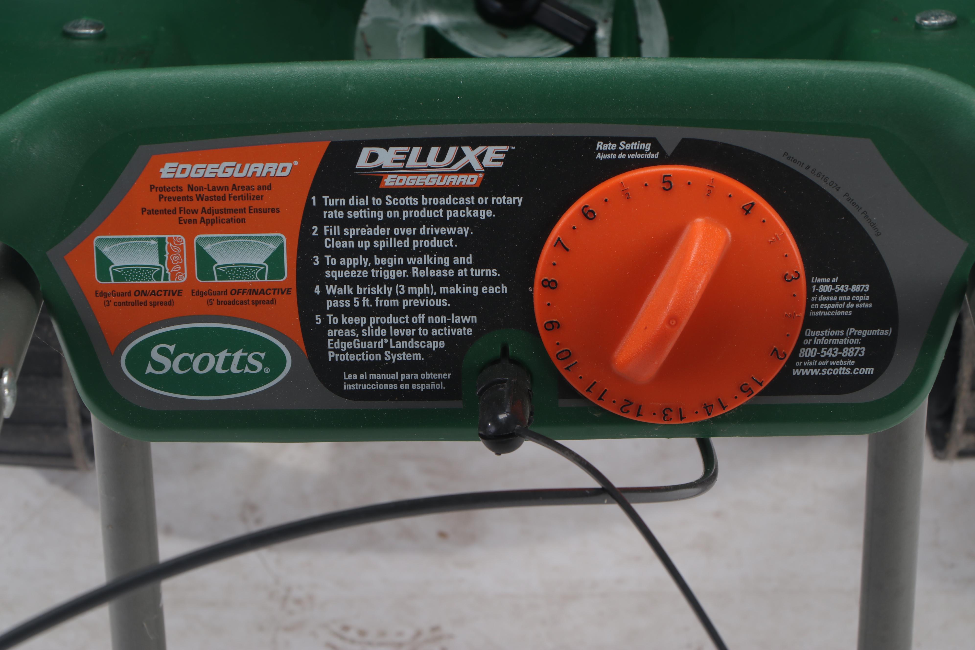 Scotts Deluxe EdgeGuard Broadcast Fertilizer and Seed Spreader EBTH