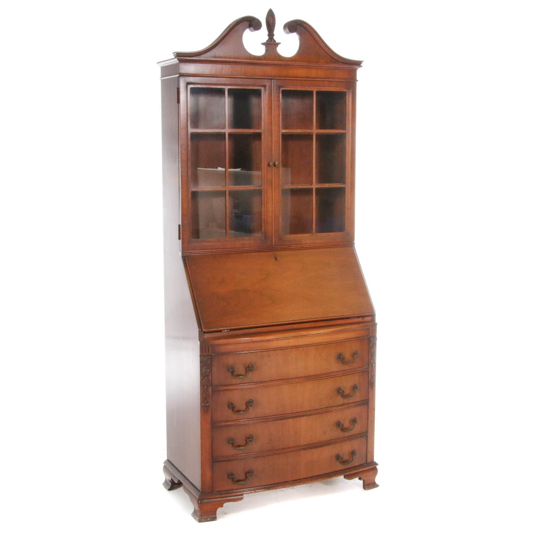 Flint & Horner Co. Federal Style Mahogany Secretary Bookcase EBTH