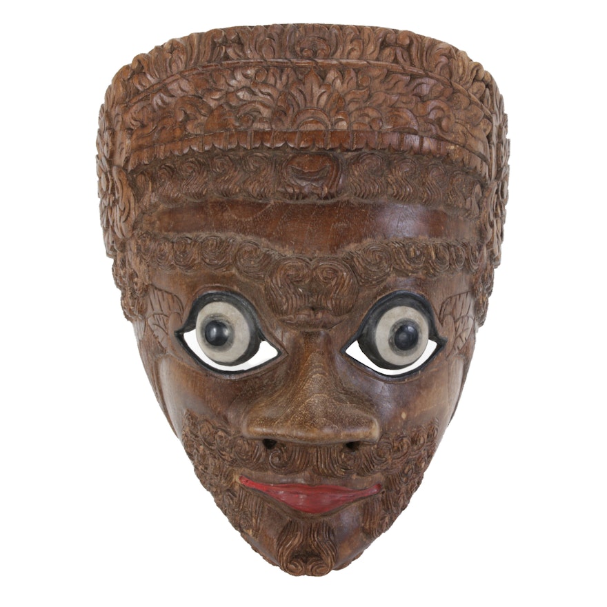 Indonesian King Lembu Amiluhur Wood Topeng Dance Mask Ebth Indonesian King Lembu Amiluhur Wood Topeng Dance Mask Ebth