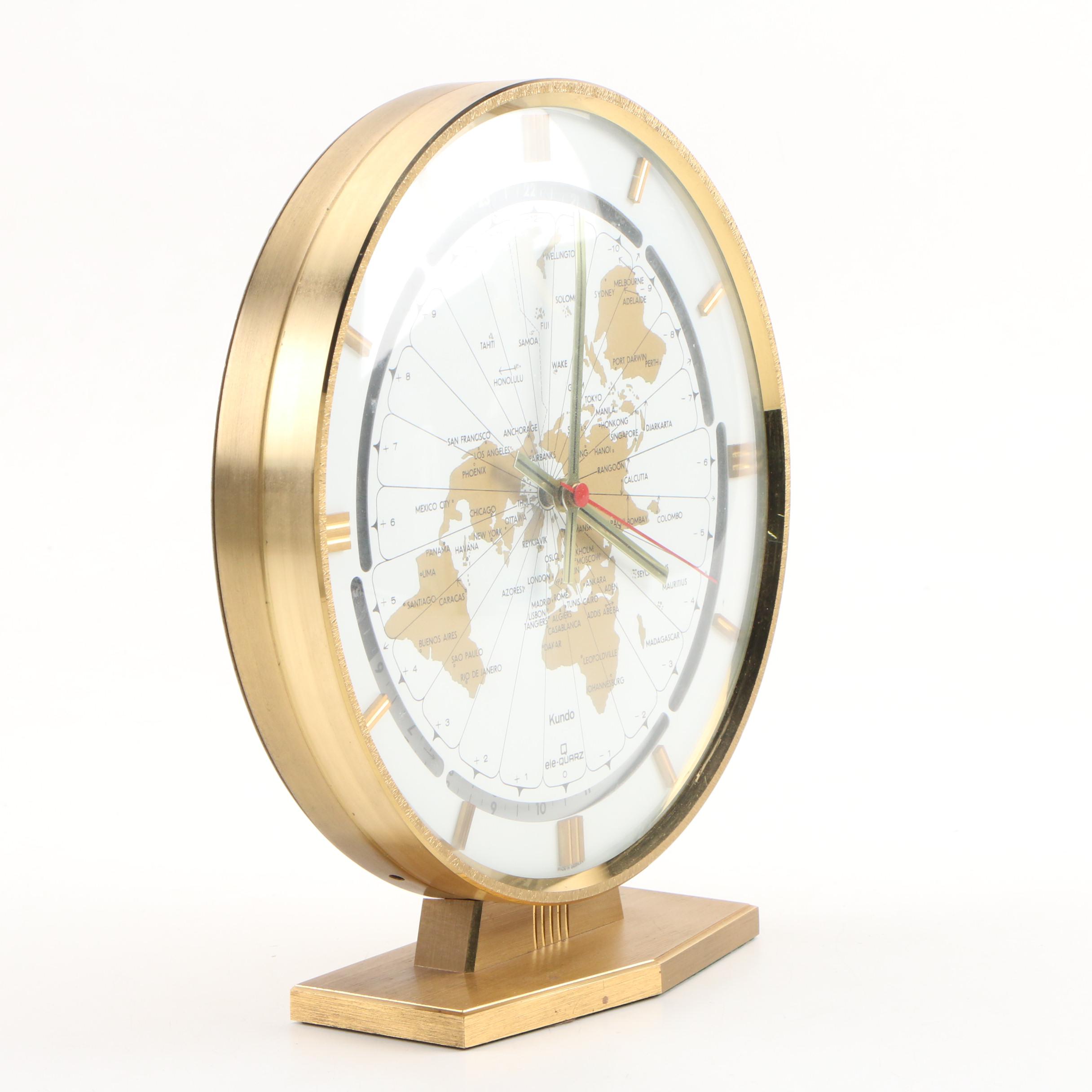 Kieninger & Obergfell Kundo World Clock, Mid 20th Century EBTH