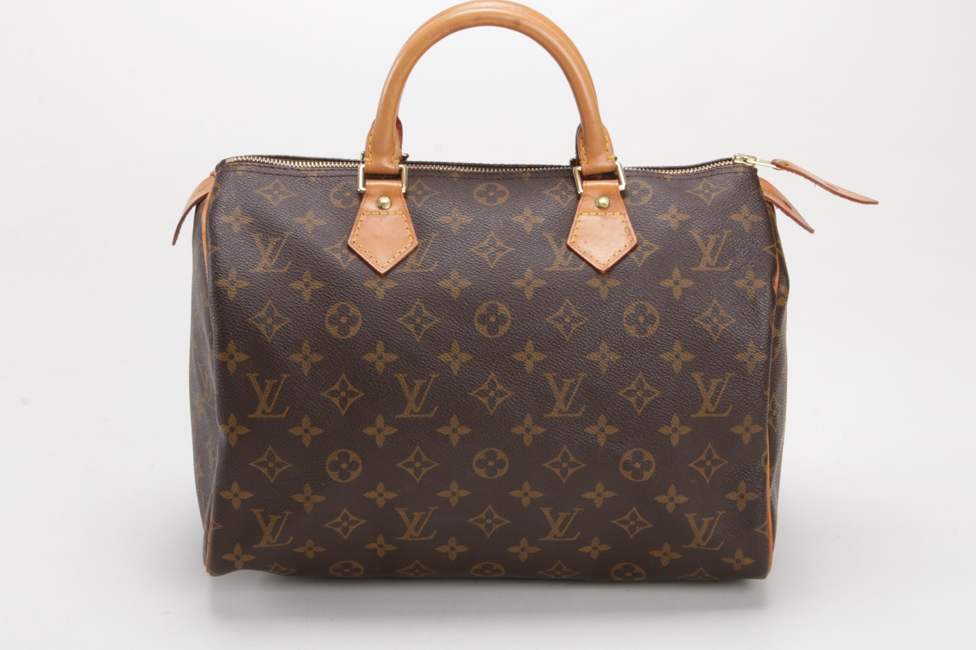 Louis Vuitton Speedy 30 Handbag in Monogram Coated Canvas and Vachetta Leather | EBTH