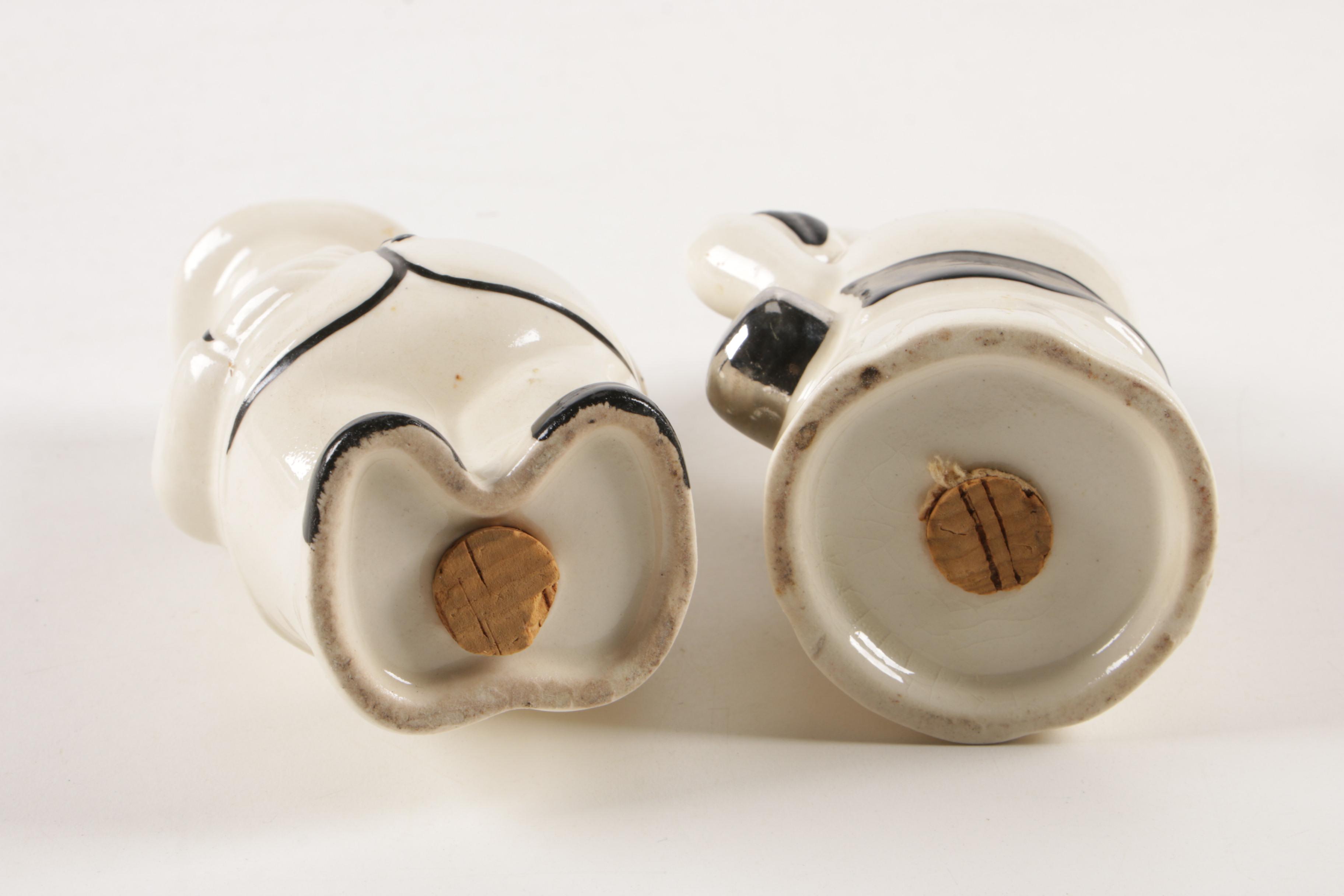 HandPainted Cincinnati Themed Ceramic Platter with Salt and Pepper Shakers EBTH