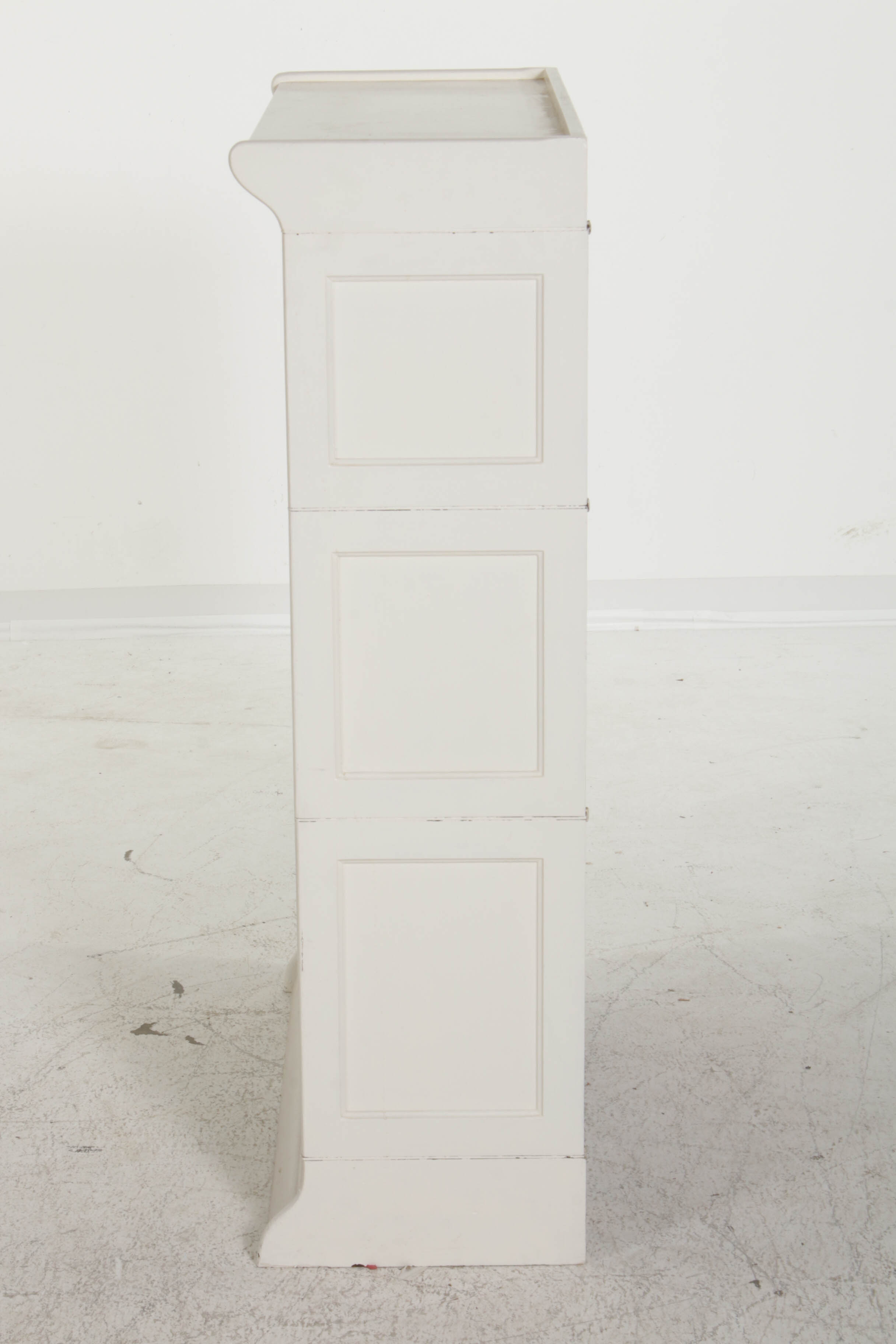 White Painted Barrister Bookcase With Porcelain Painted Pulls EBTH