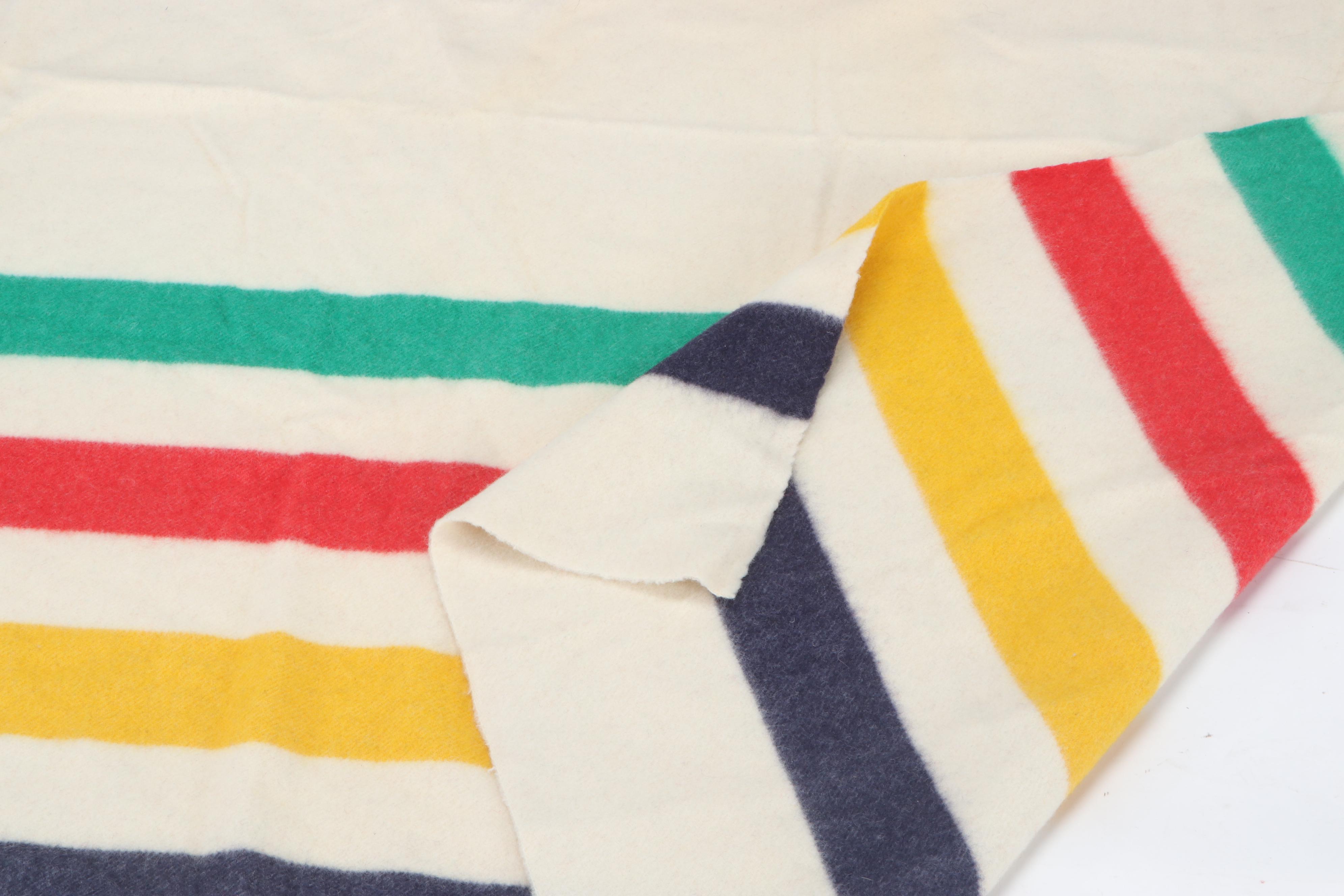 Hudson's Bay Point Wool Blanket, Mid20th Century EBTH