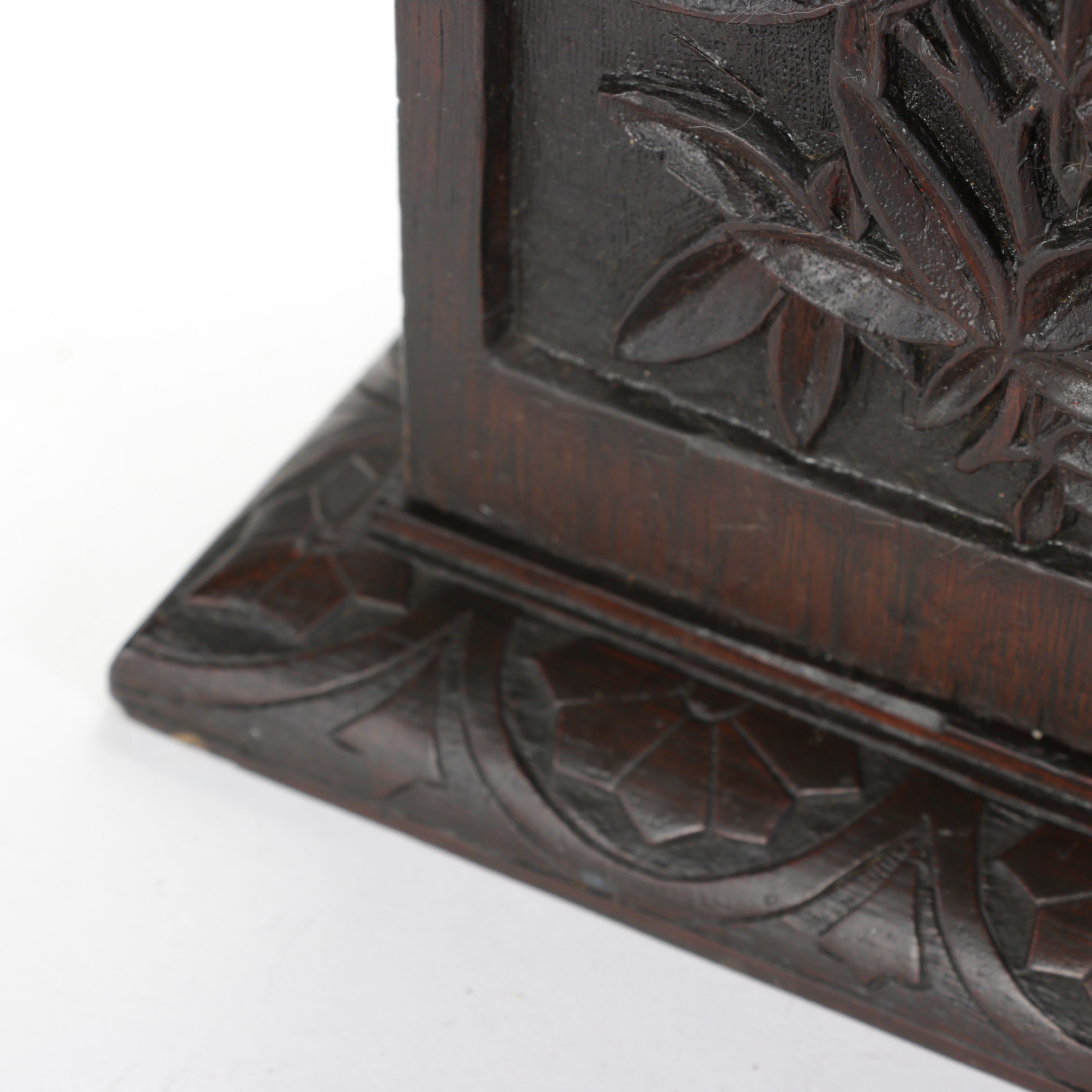 Cincinnati Art Carved Mixed Wood Smoking or Pipe Cabinet 