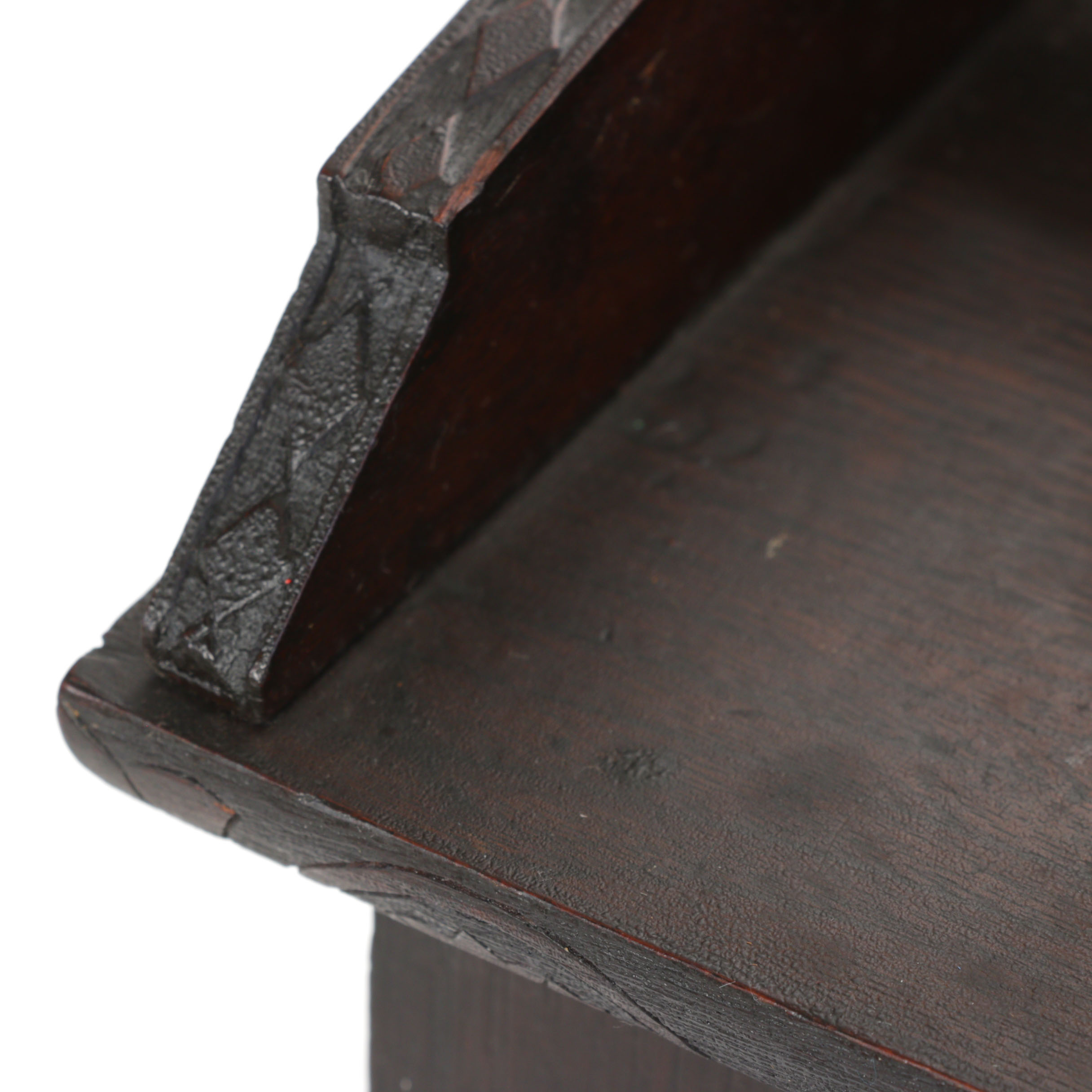 Cincinnati Art Carved Mixed Wood Smoking or Pipe Cabinet 