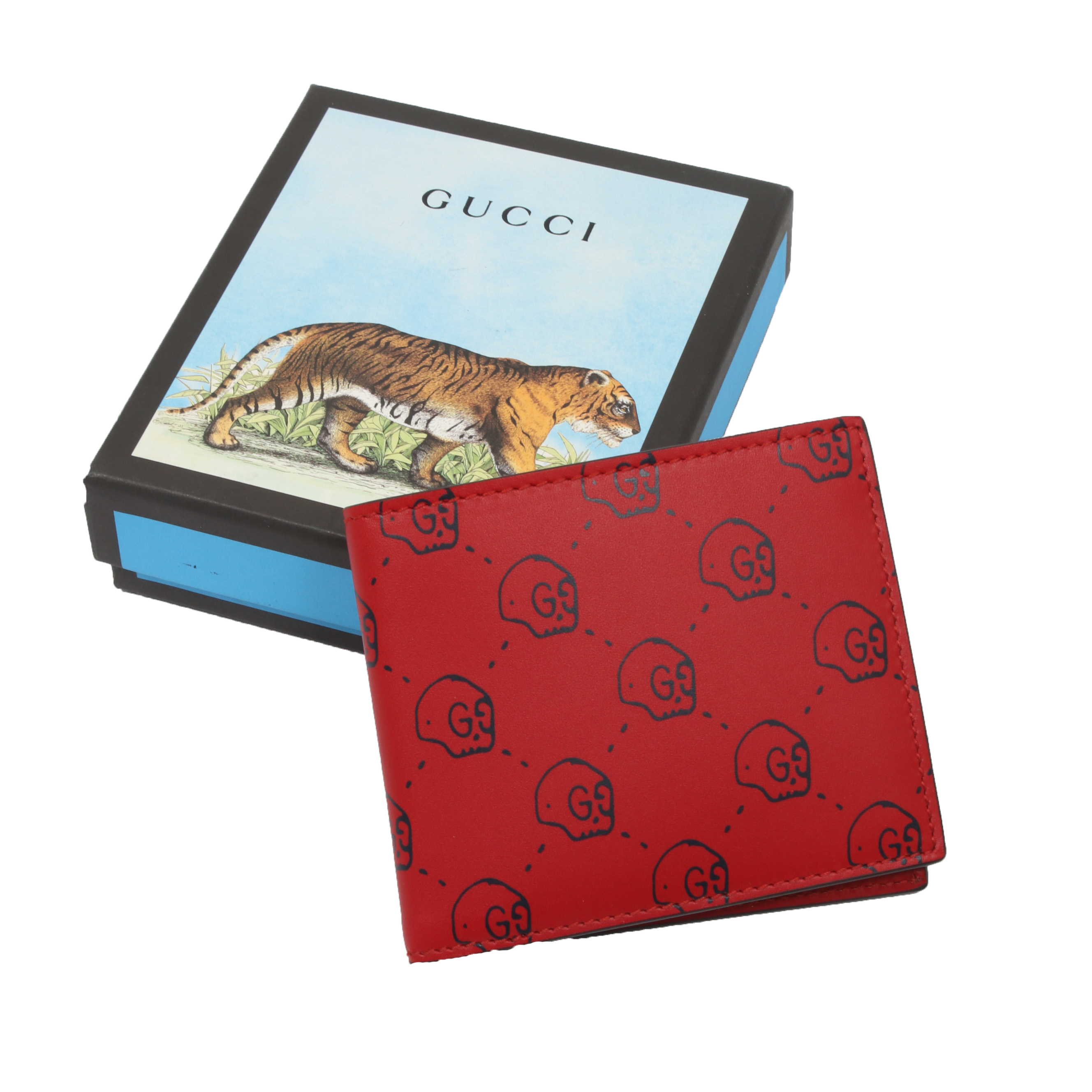 gucci ghost wallet red