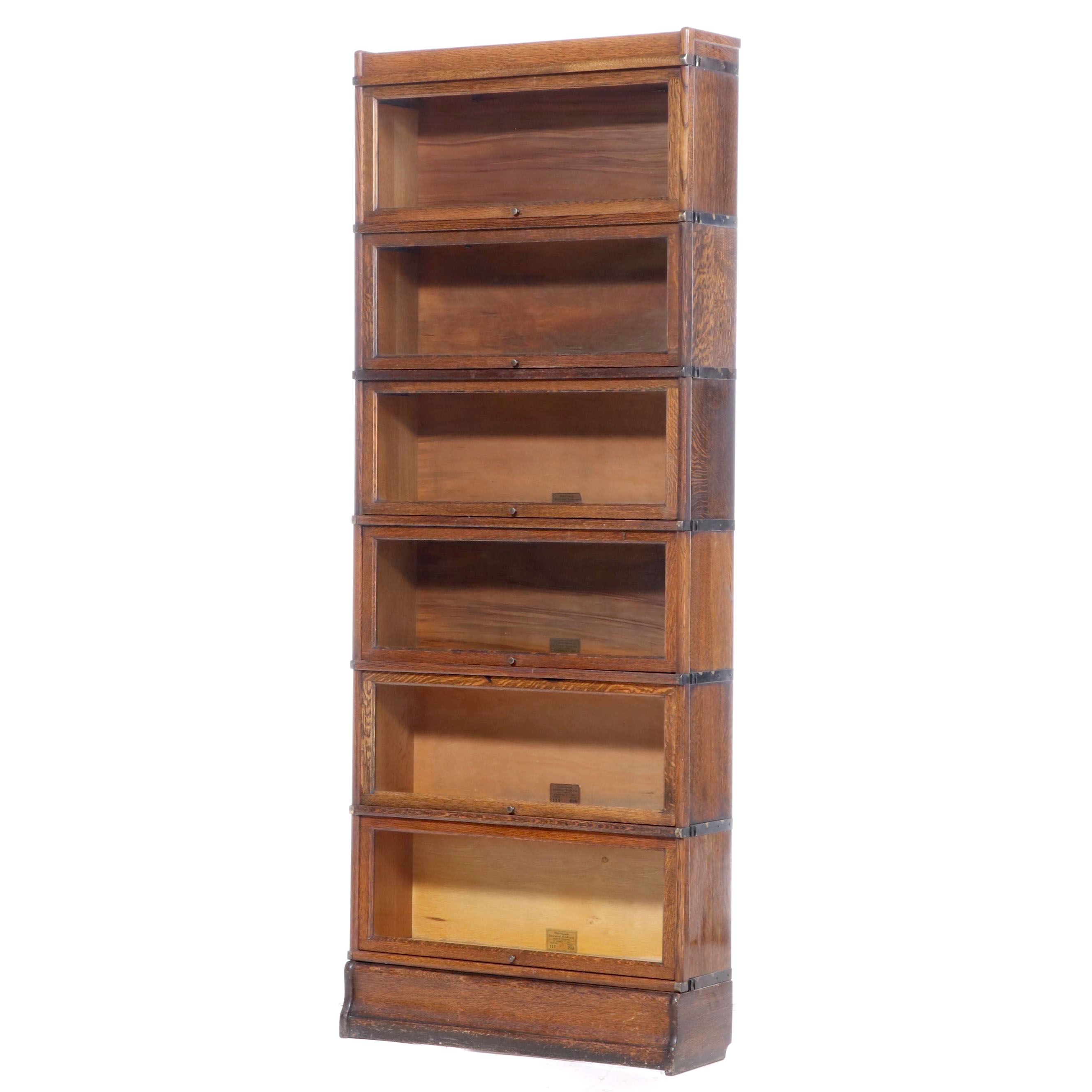 Globe Wernicke Oak Six Stack Barrister S Bookcase Ebth