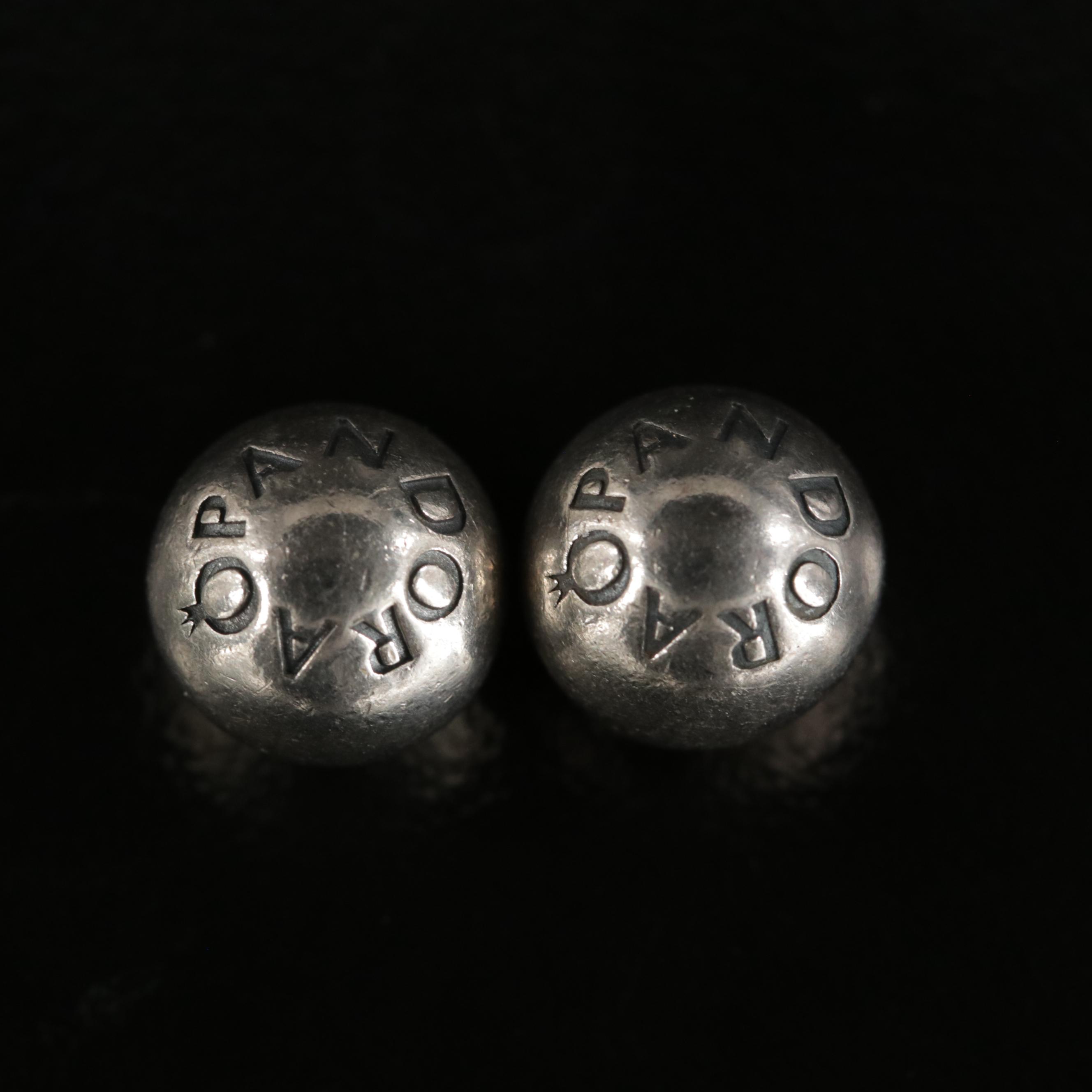 Pandora Sterling Silver Open Bangle End Caps EBTH