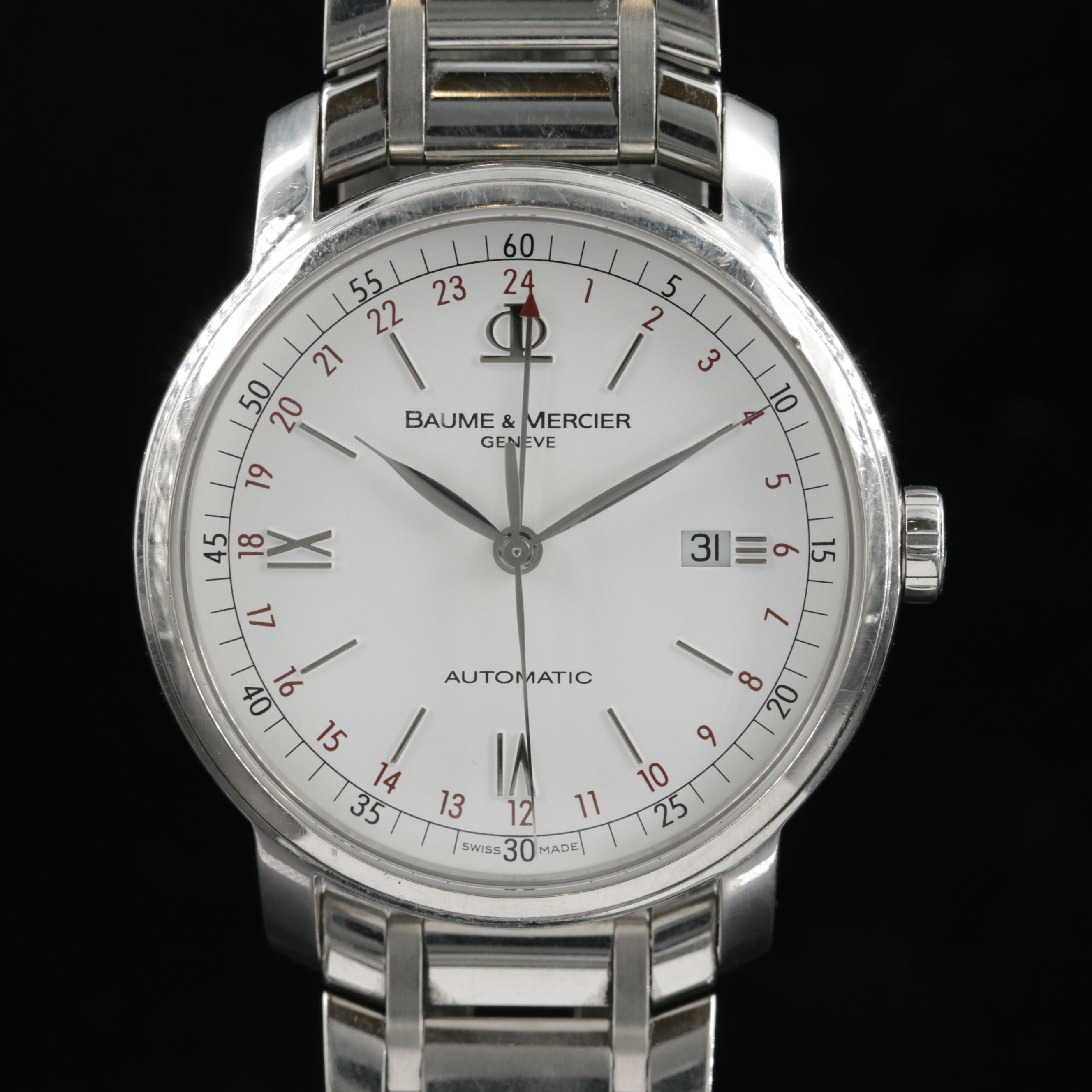 Baume & Mercier Classima GMT XL 42 MM Stainless Steel Automatic Wristwatch EBTH