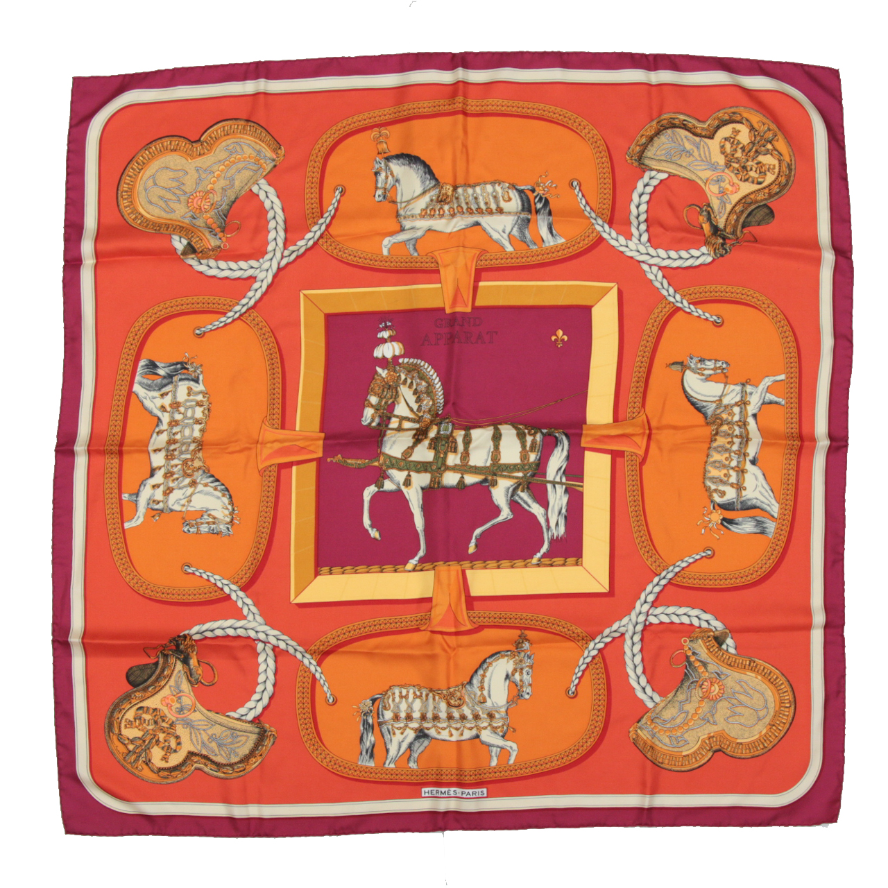 Hermès Paris "Grand Apparat" Silk Scarf Designed by Jacques Eudel EBTH