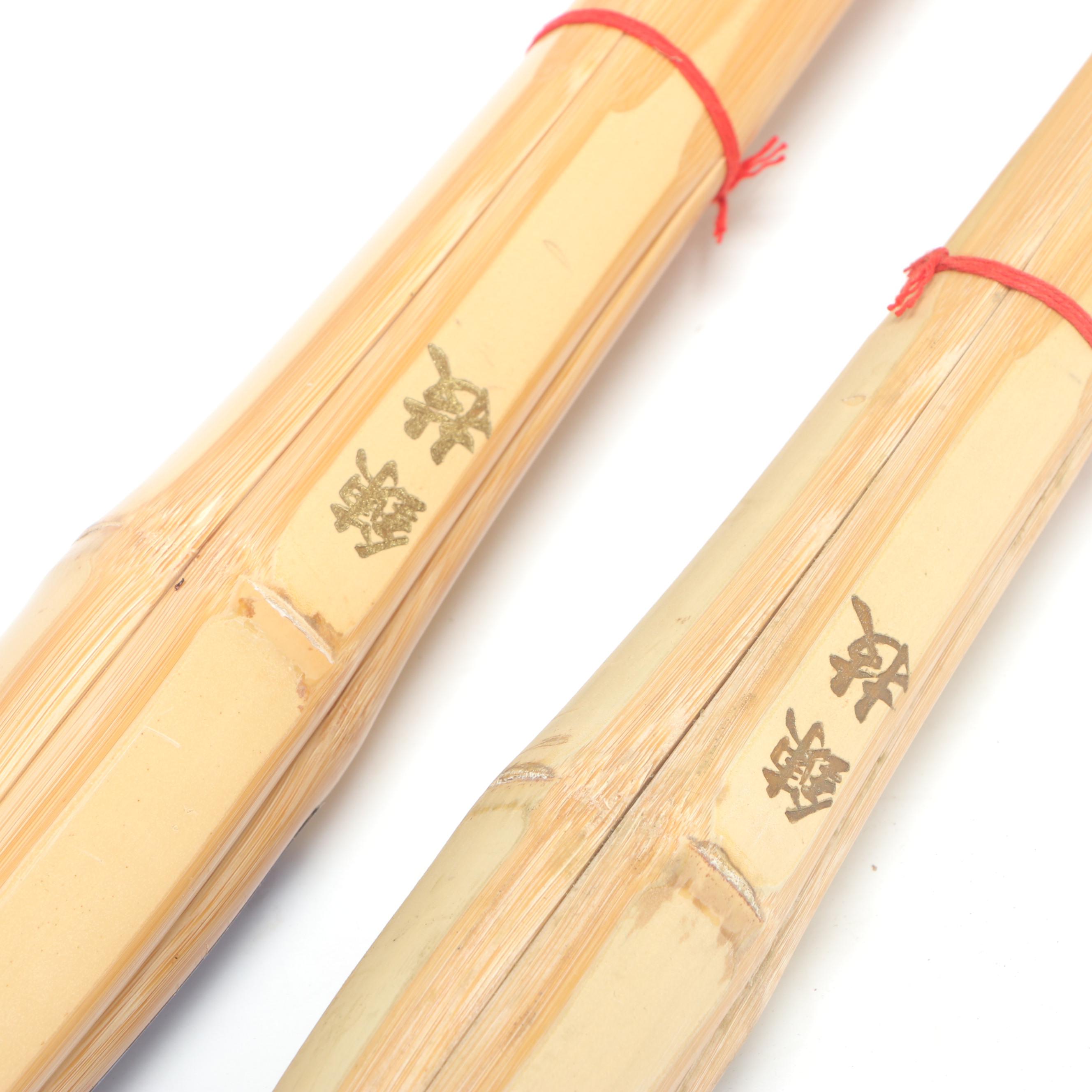 Chinese Bamboo Martial Arts or Battling Bo Staffs, Late 20th Century EBTH