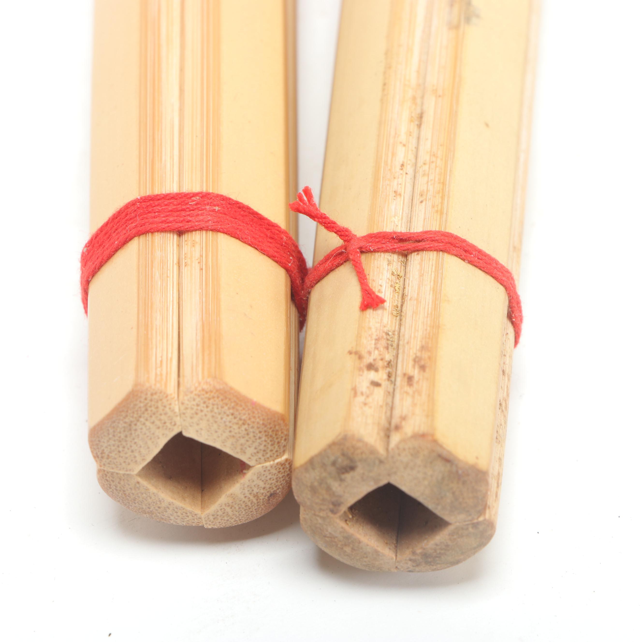 Chinese Bamboo Martial Arts or Battling Bo Staffs, Late 20th Century EBTH