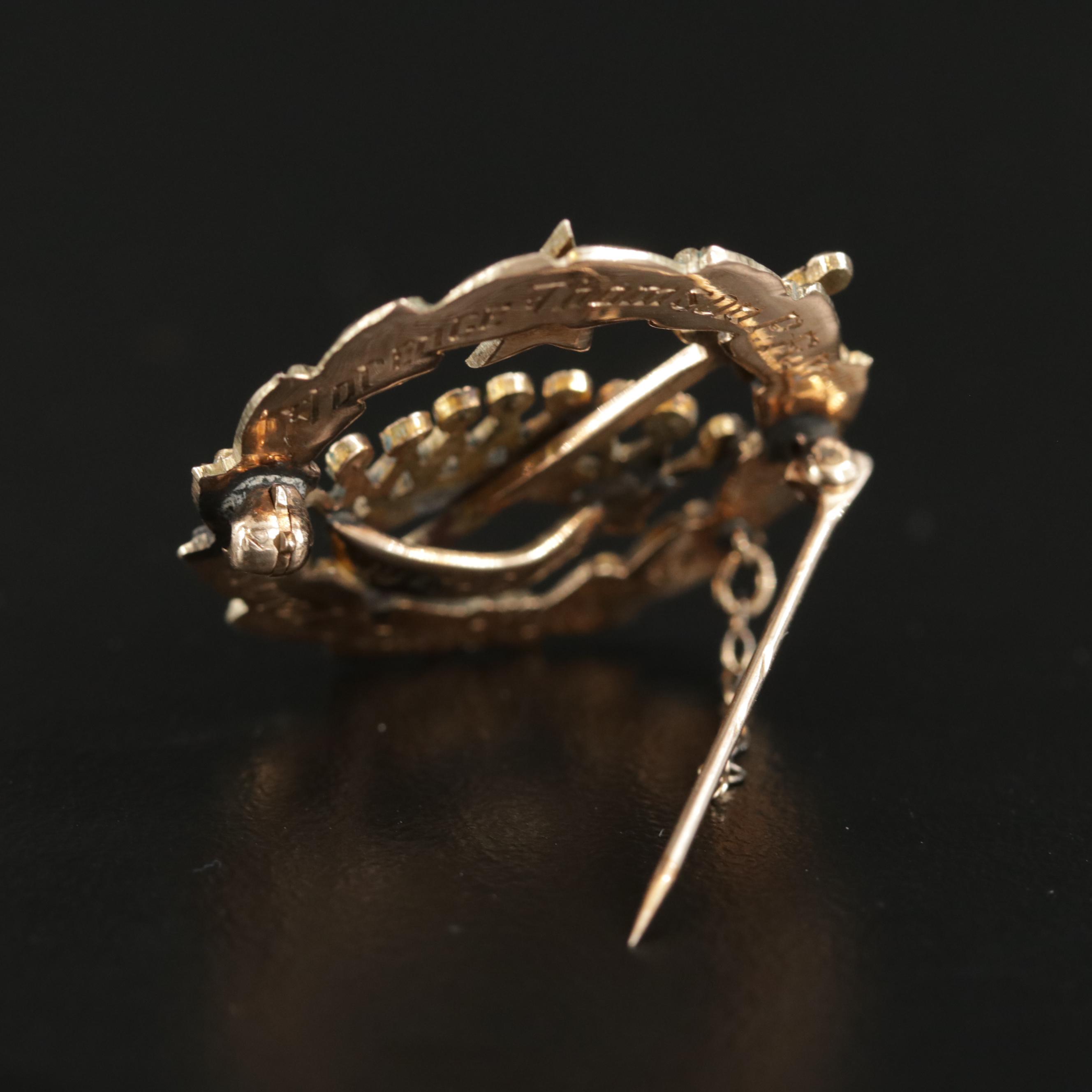 Antique 10K Gold Masonic Order of the Amaranth Brooch EBTH