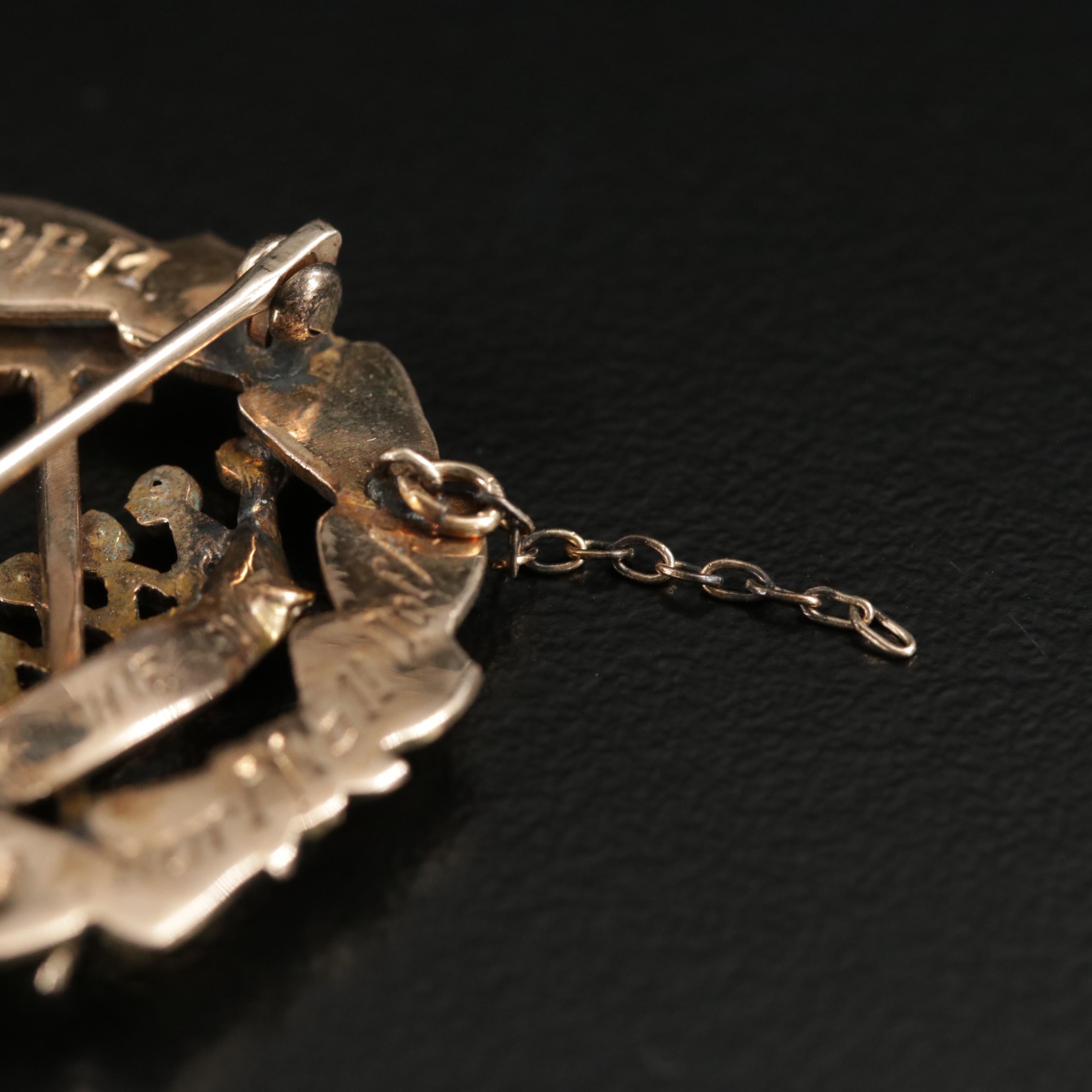 Antique 10K Gold Masonic Order of the Amaranth Brooch EBTH