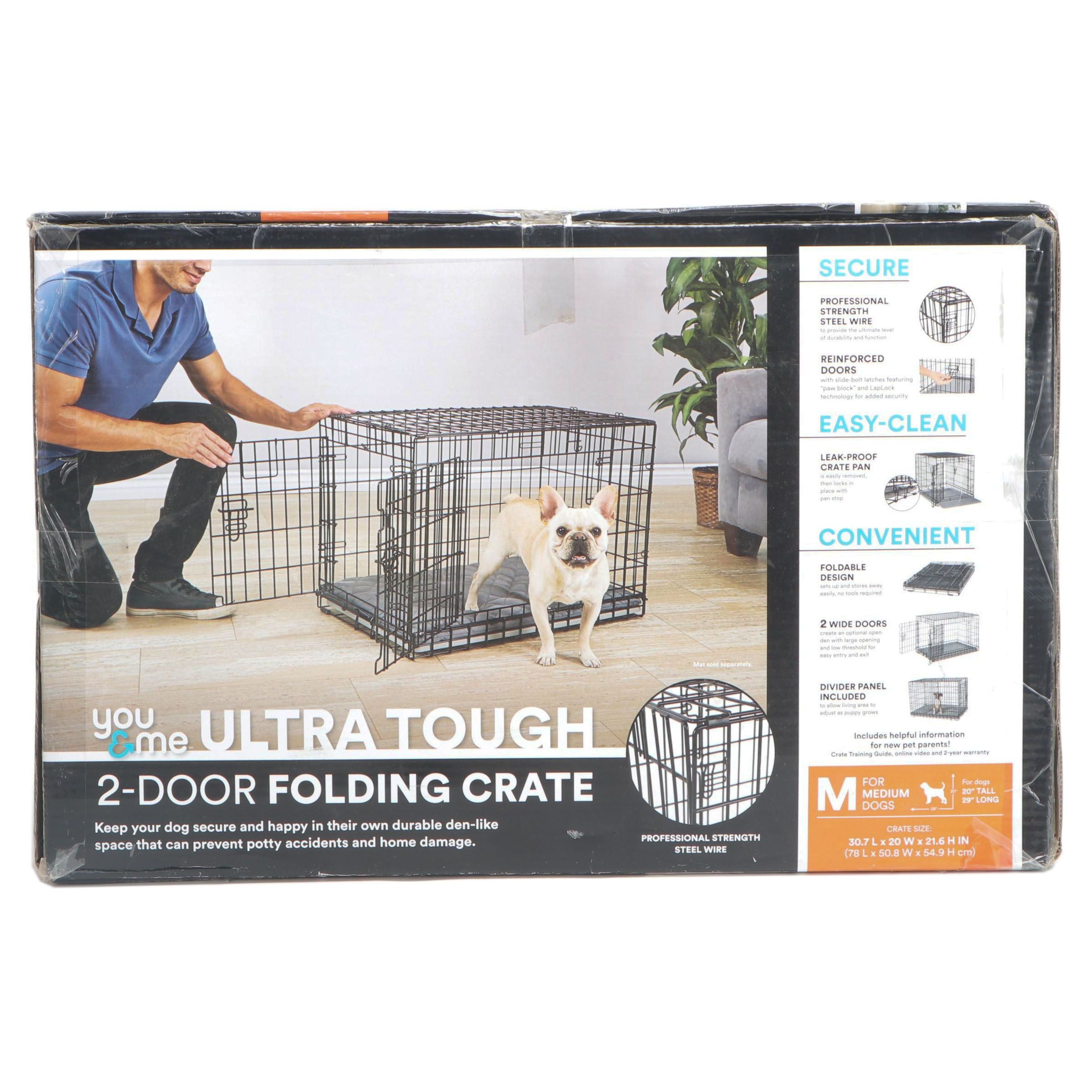 You & Me 2Door Metal Folding Dog Crate EBTH