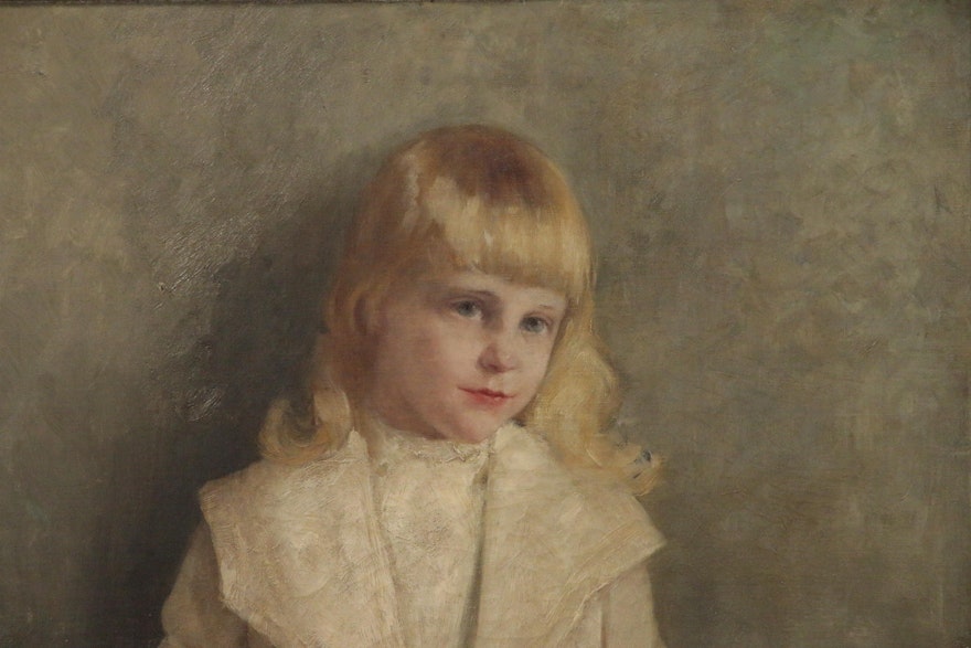 Mary Curtis Richardson Monumental Oil Portrait of Alfred 
