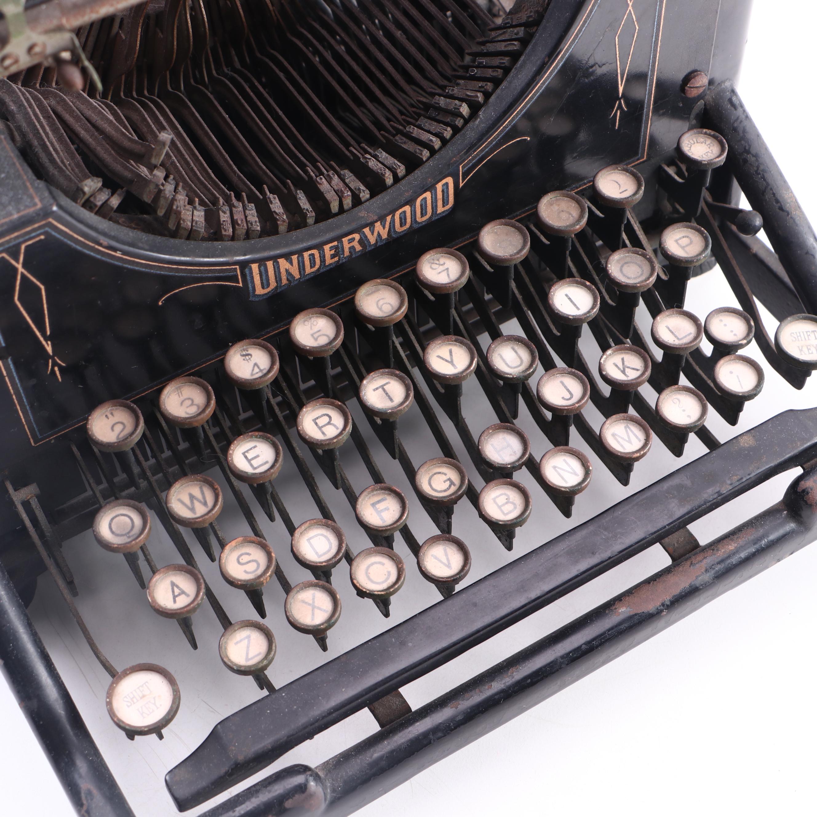 Underwood Cast Iron Typewriter, Early 20thCentury EBTH