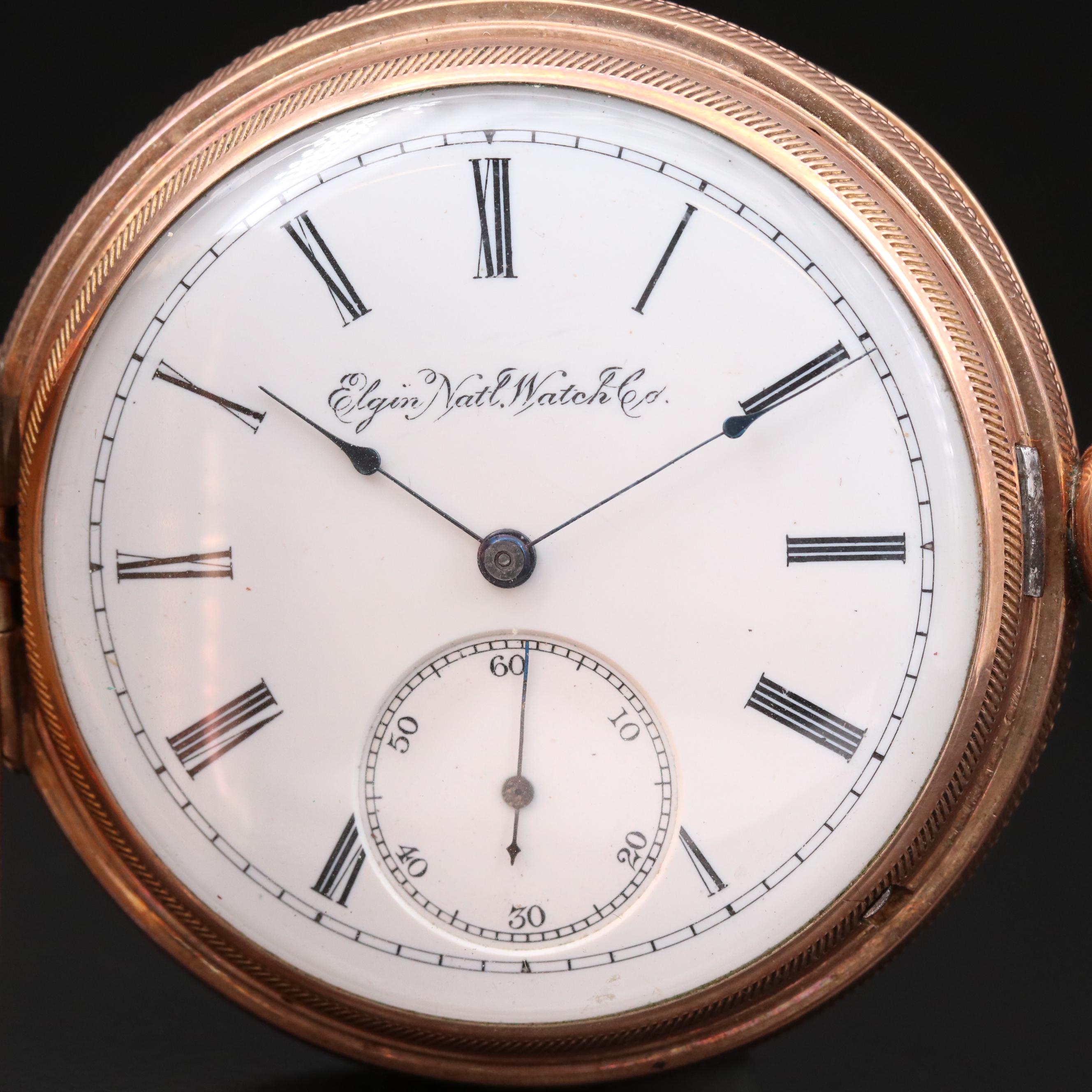 Antique Elgin National Watch Co. Hunting Case Pocket Watch, 1890 EBTH