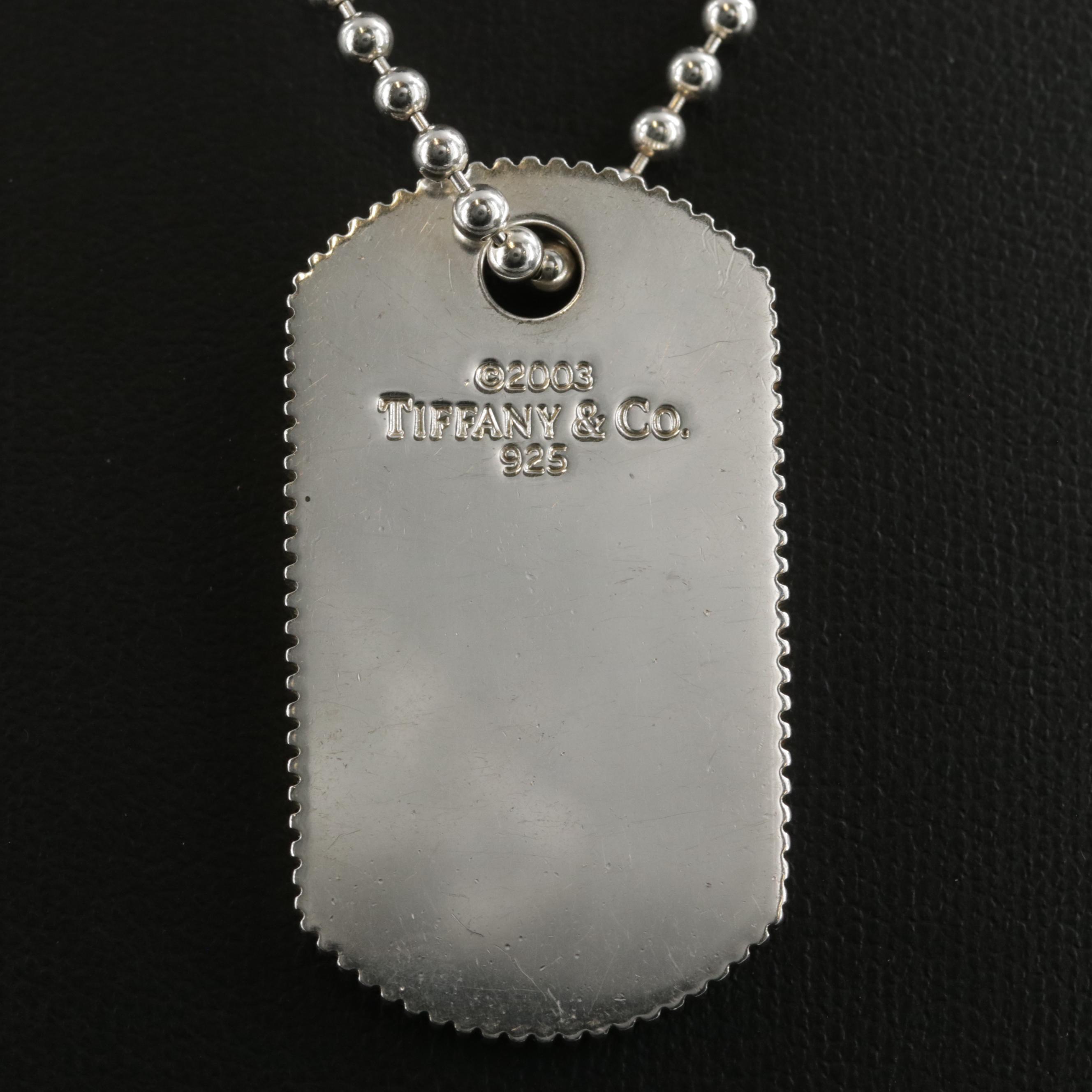 tiffany coin edge tag pendant
