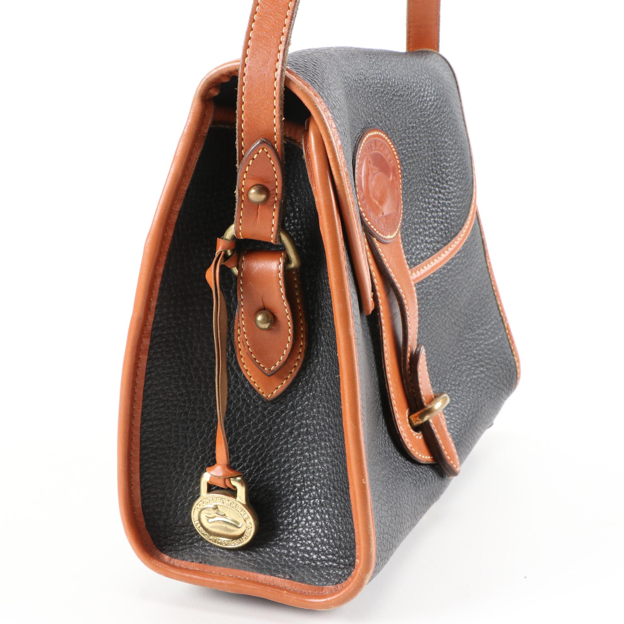 Dooney & Bourke All-Weather Leather Flap Front Shoulder Bag, Vintage | EBTH