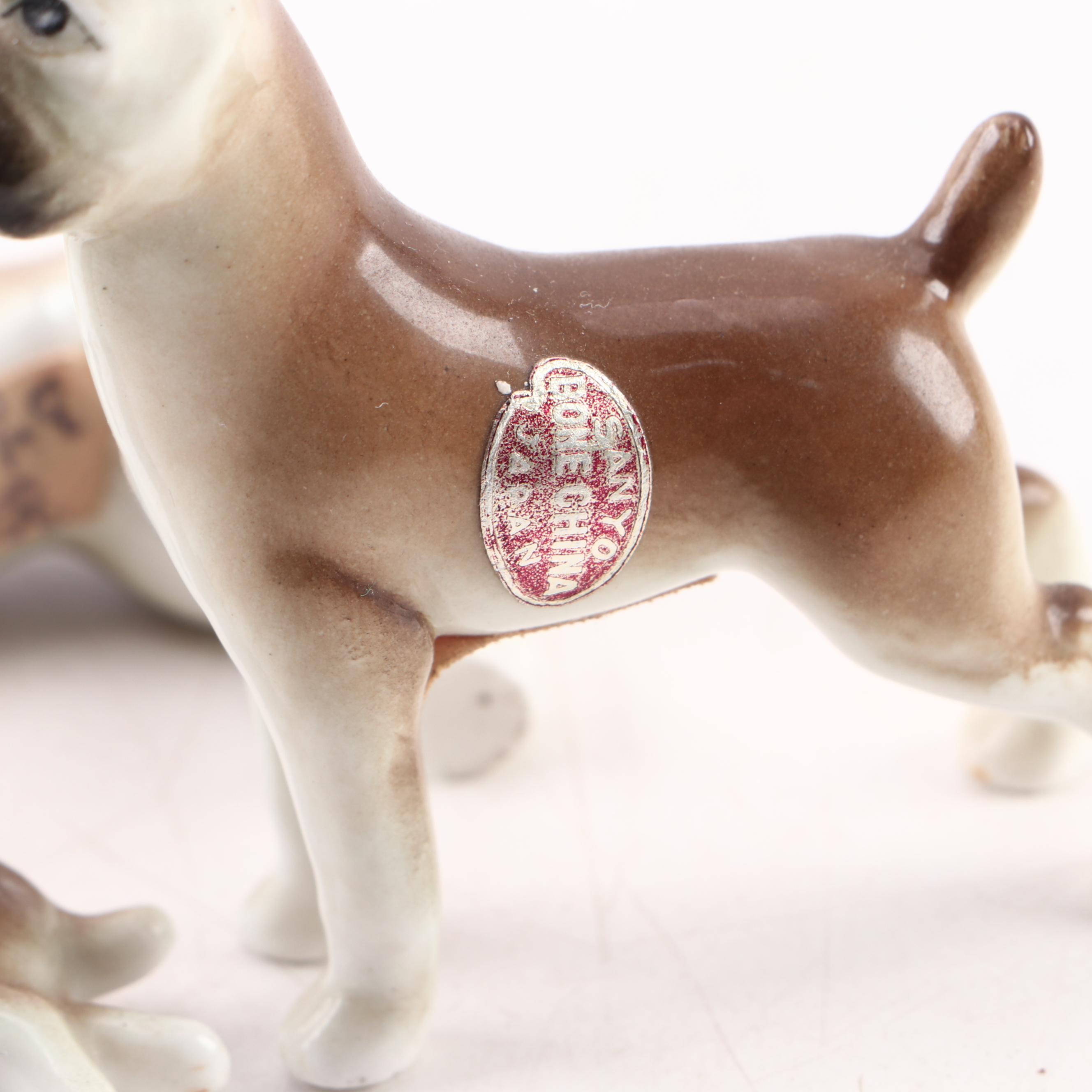 Japanese Porcelain Dog Figurines, Mid20th Century EBTH