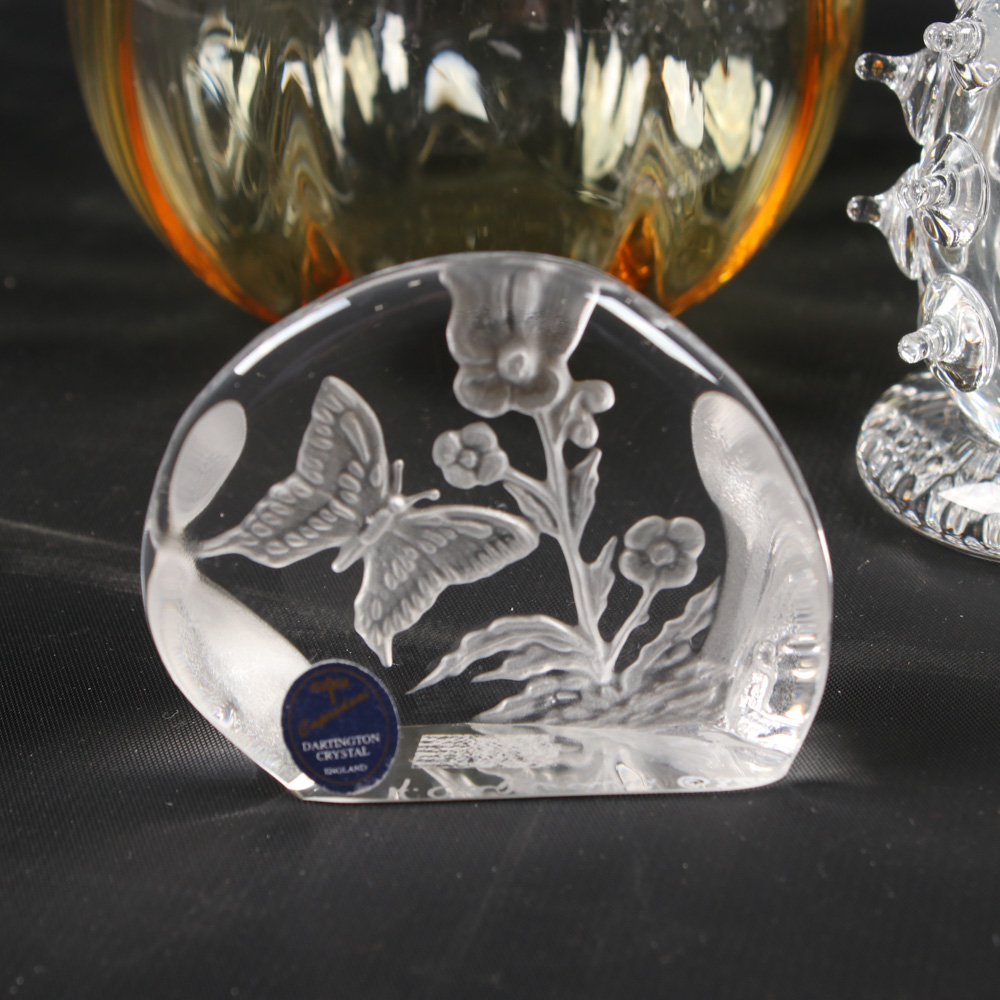 Dartington Crystal Paperweight Designed by Alfred Capredoni with Other