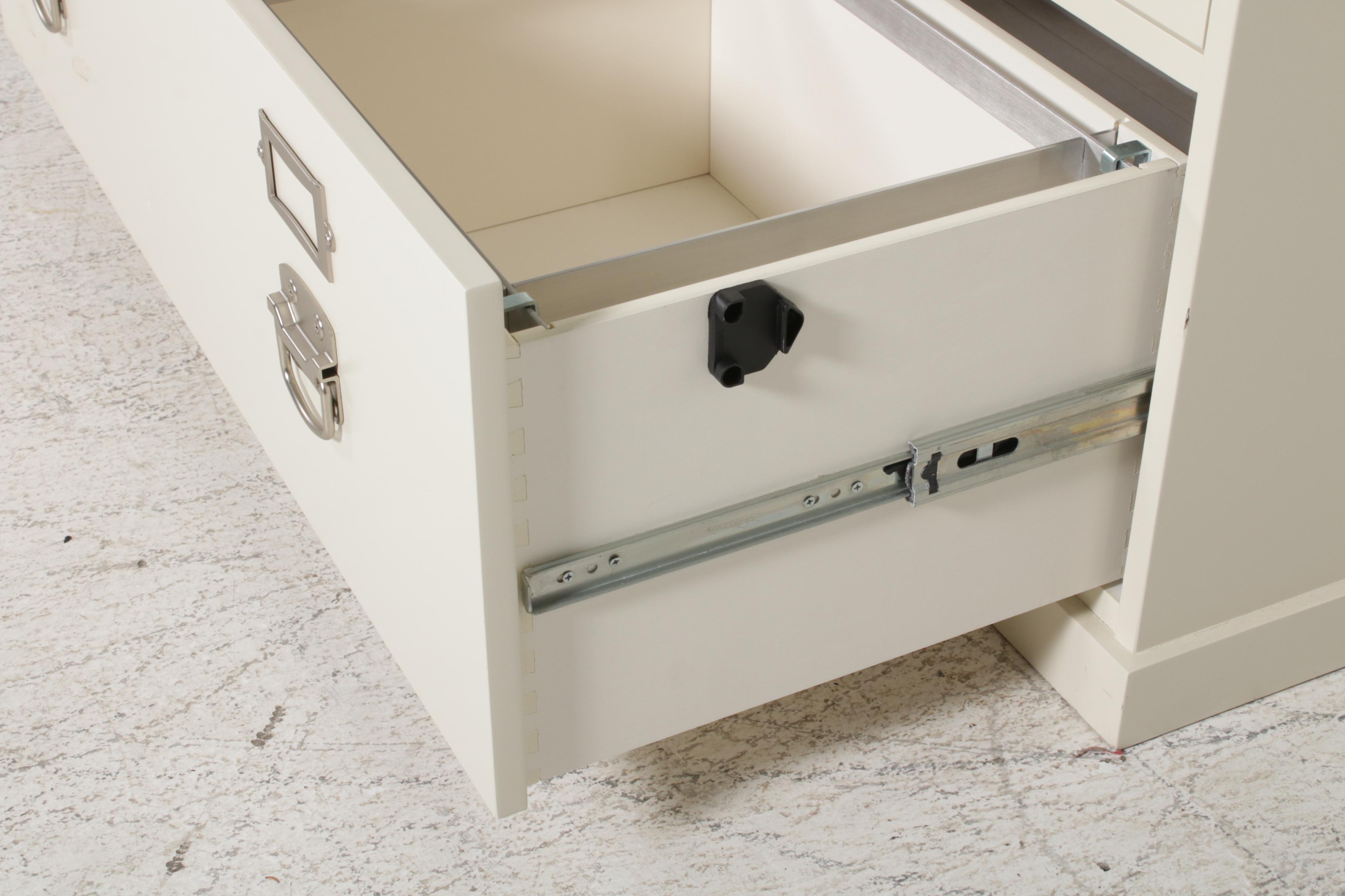 Pottery Barn White Painted Filing EBTH