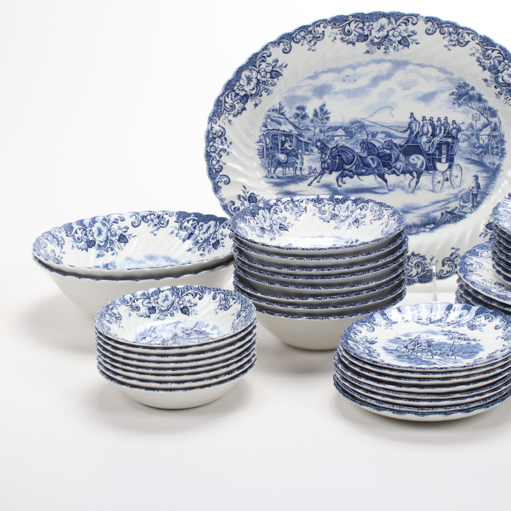 Johnson Brothers "Coaching Scenes" Ironstone Hunting Country Dinnerware