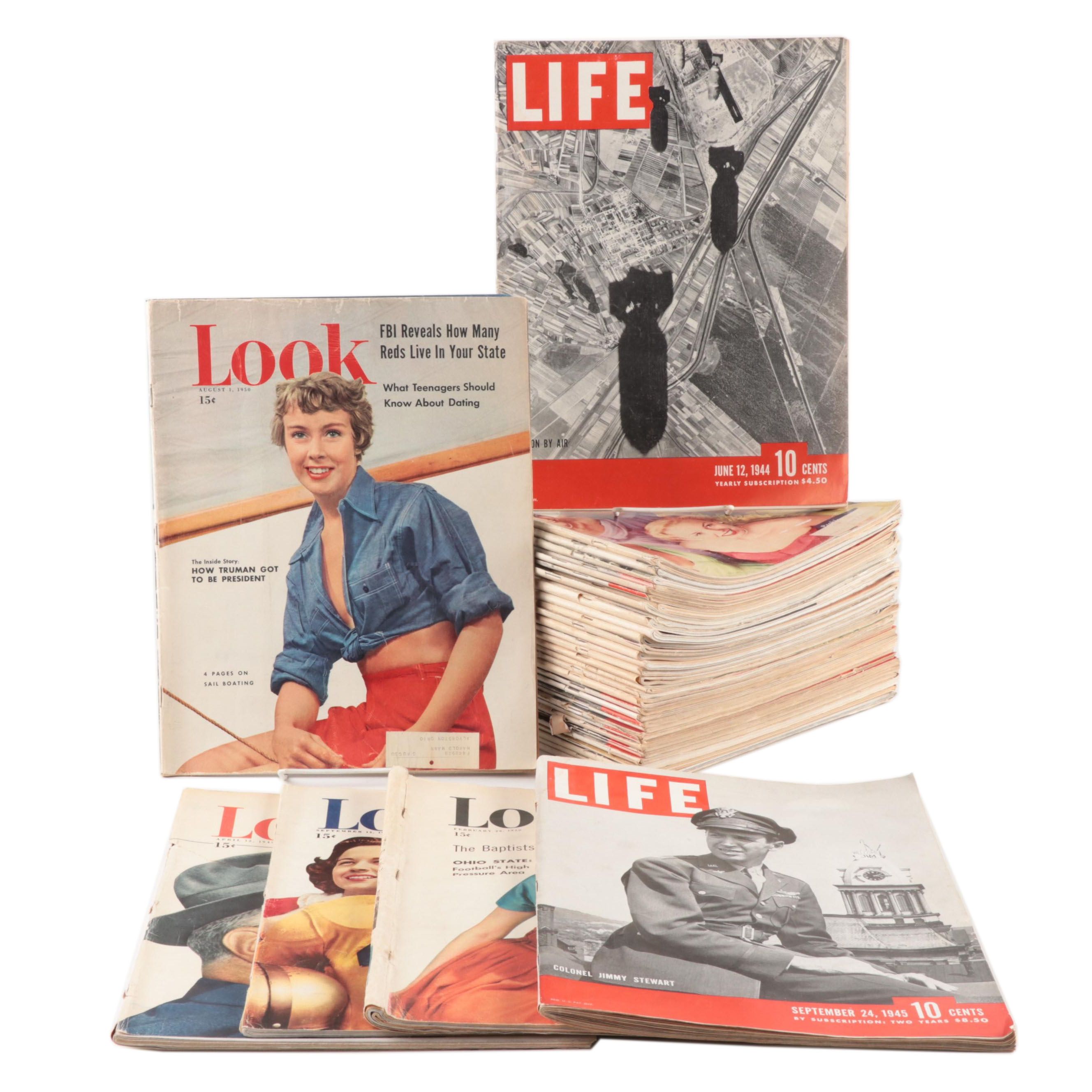 "Look" and "Life" Magazine Issues, 1940s EBTH
