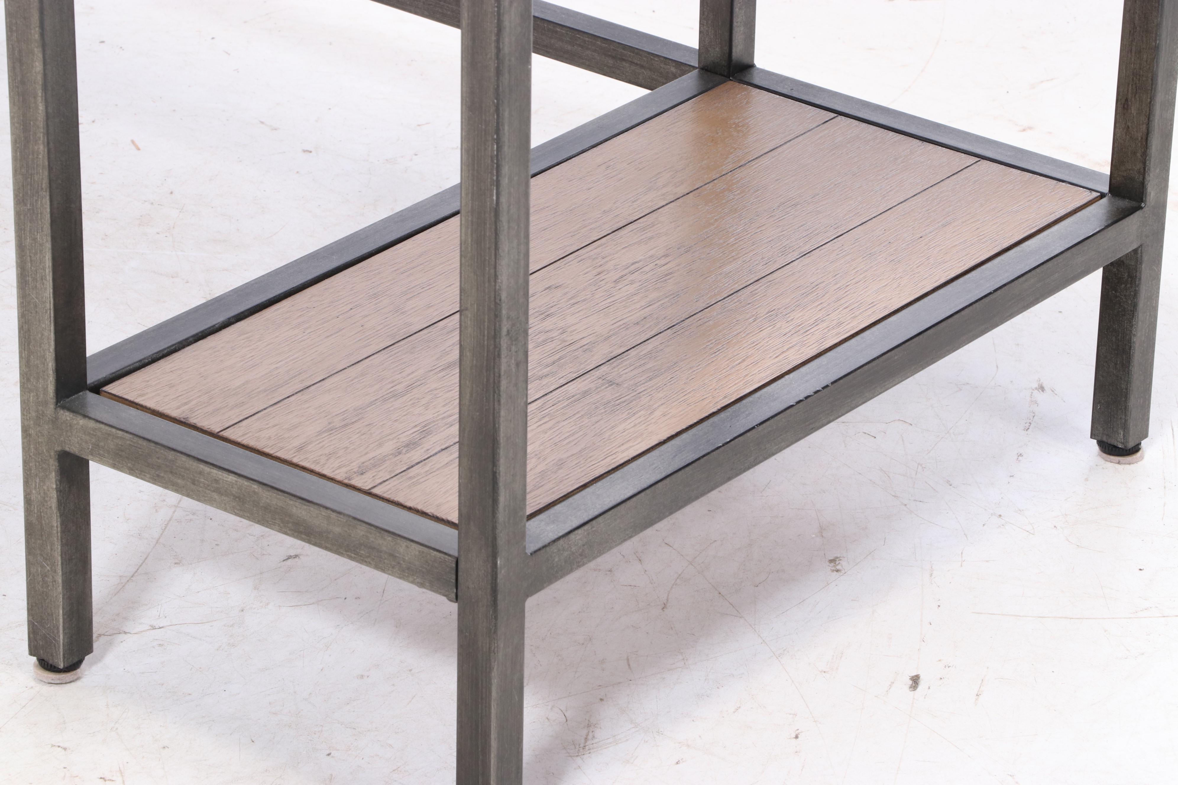 Ballard Designs Industrial Style Metal and Wood "Durham" Desk EBTH