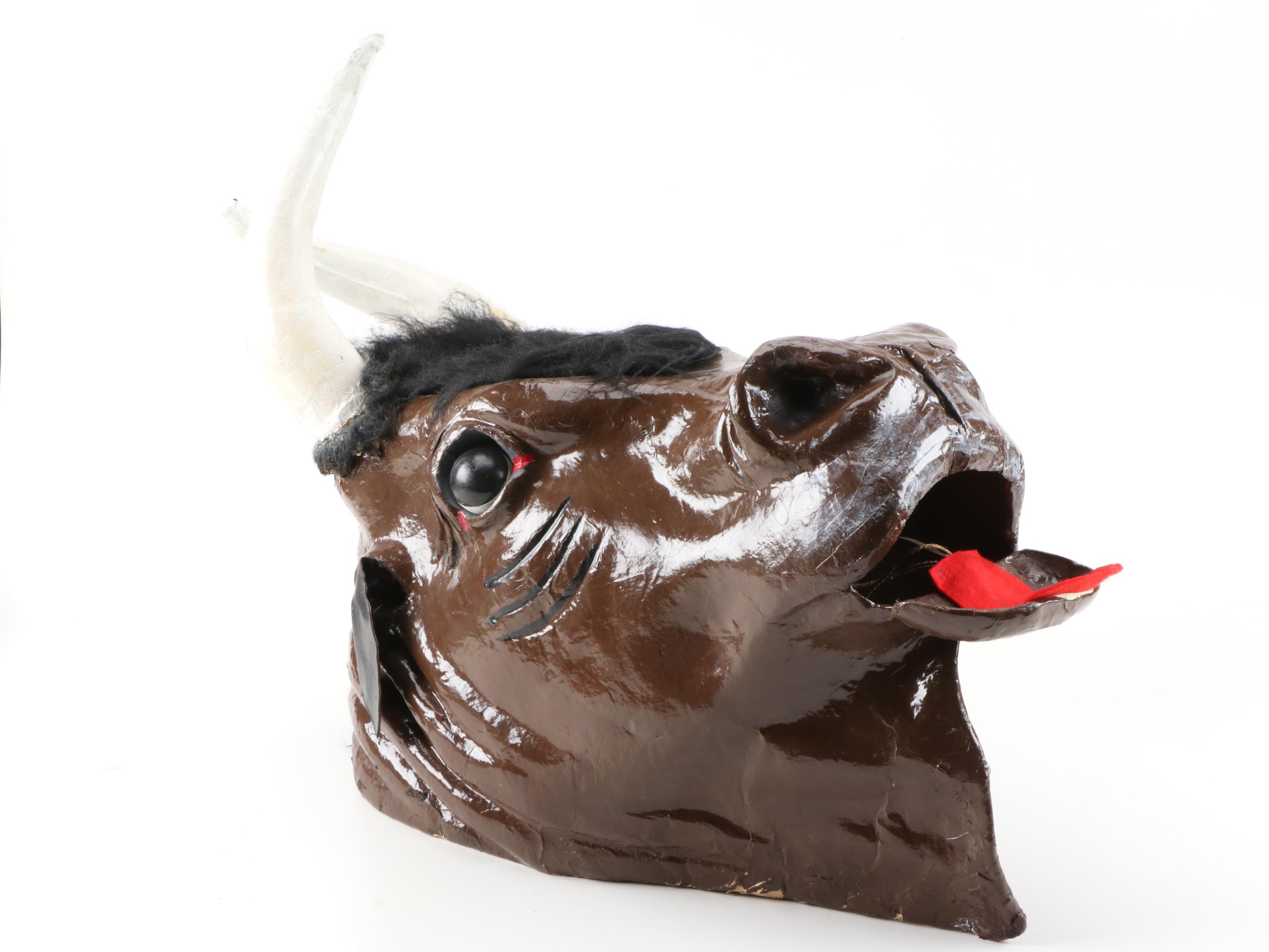 PapierMâché Bull Head Costume EBTH