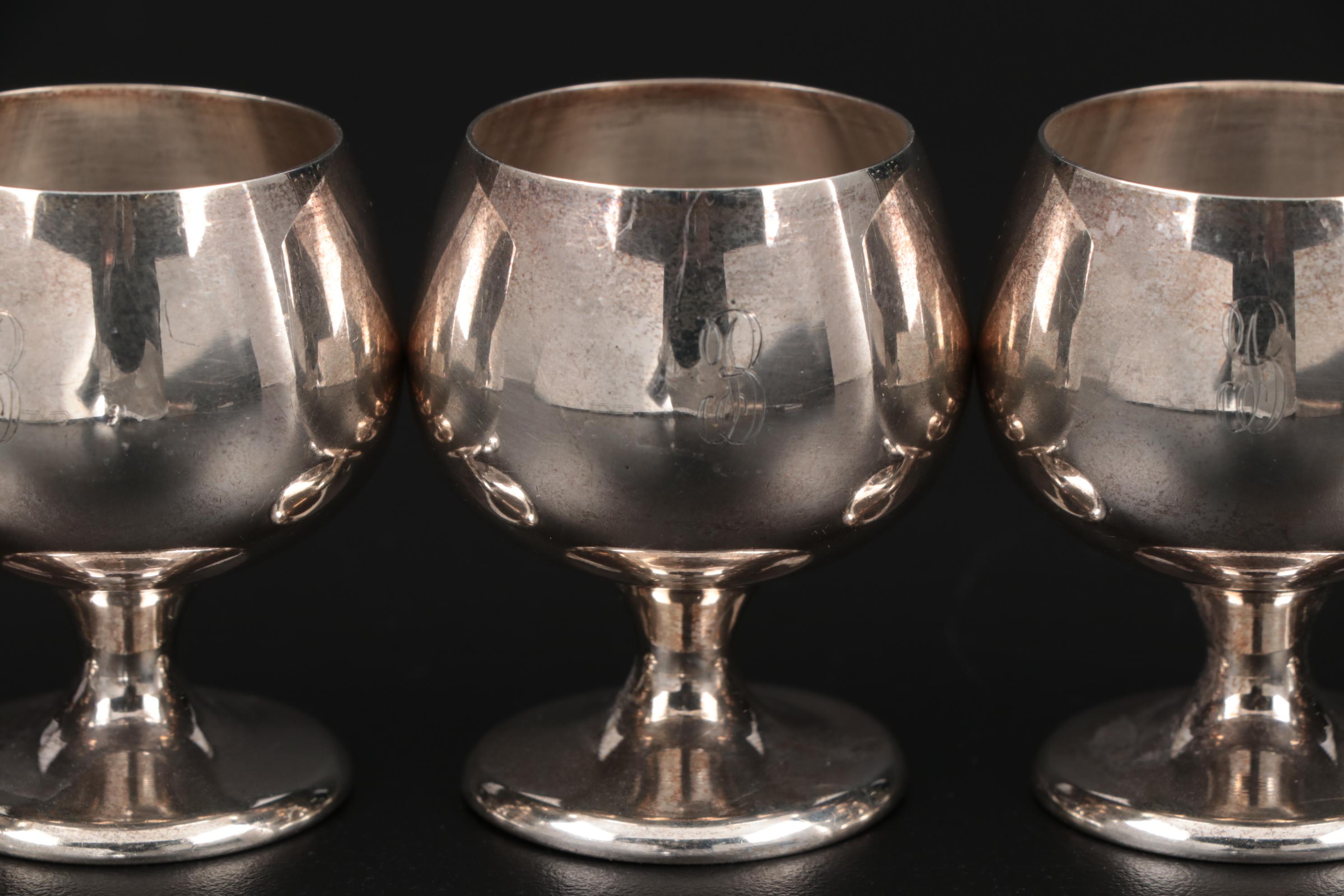 Gorham Sterling Silver Cordial Glasses, Mid to Late 20th Century EBTH