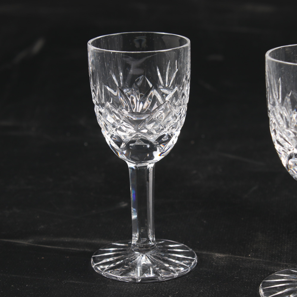 Cut Crystal Decanter and Six Cordial Glasses EBTH